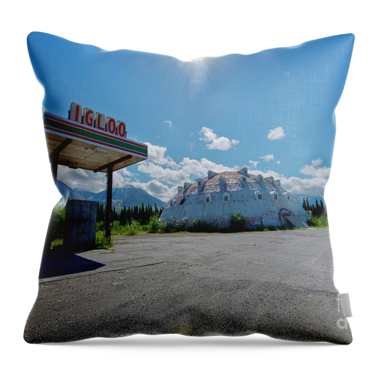 Igloo Building Throw Pillow featuring the photograph Igloo by David Arment