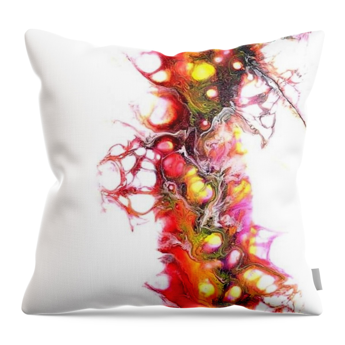 Acrylic Throw Pillow featuring the painting Ignition by Daniela Easter