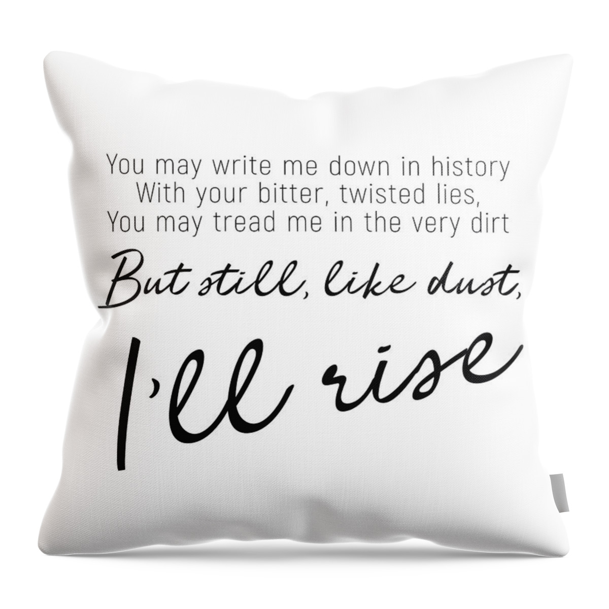 I Will Rise Throw Pillow featuring the photograph I'll rise #minimalism by Andrea Anderegg