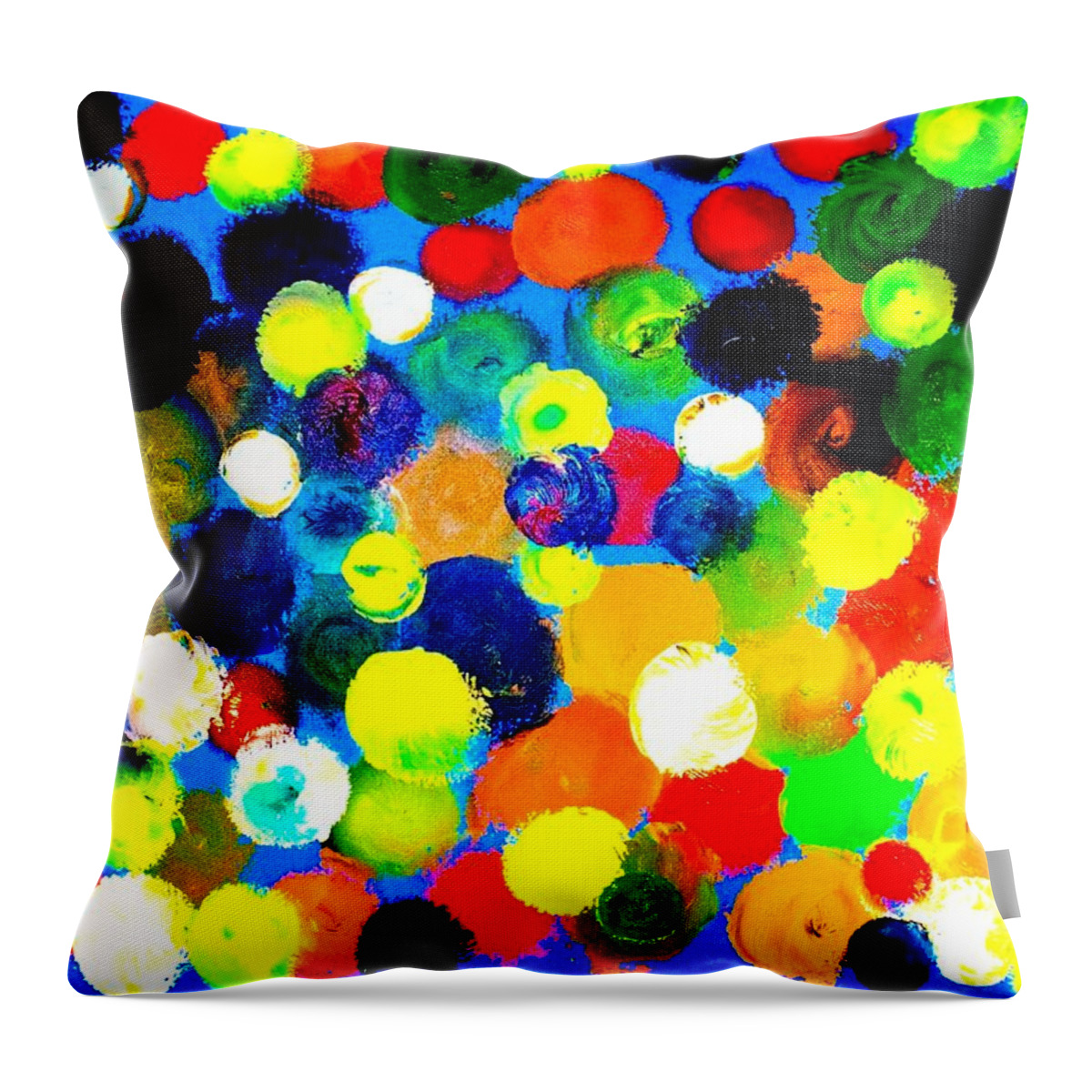 Contemparary Throw Pillow featuring the painting Illusion by Piety Dsilva