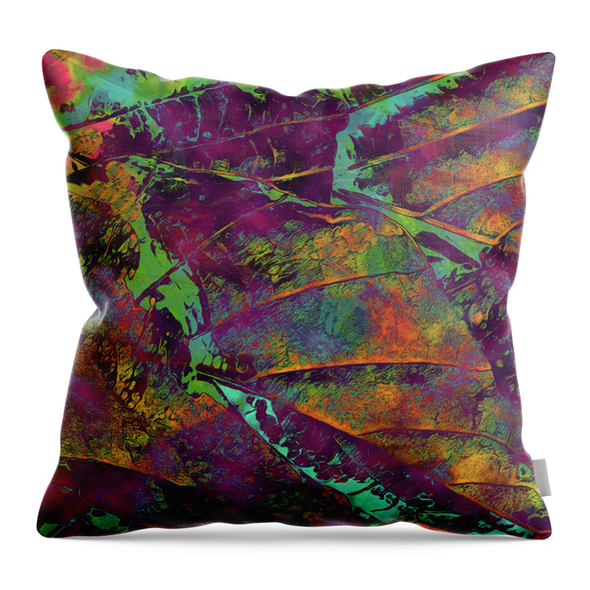 Flora Throw Pillow featuring the digital art Imagined Beauty 5 by Lynda Lehmann