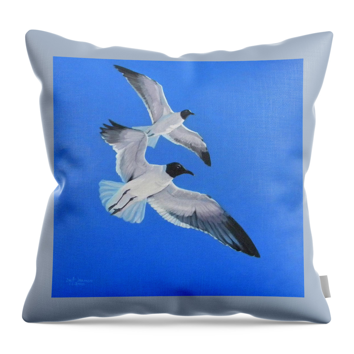 Sea Throw Pillow featuring the painting Impervious by Jeanette Jarmon