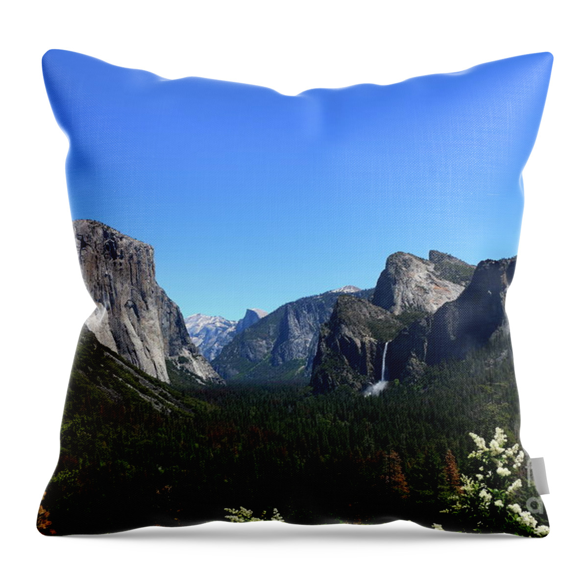 Glacier Point Throw Pillow featuring the photograph Imposing Alpine World - Yosemite Valley by Christiane Schulze Art And Photography