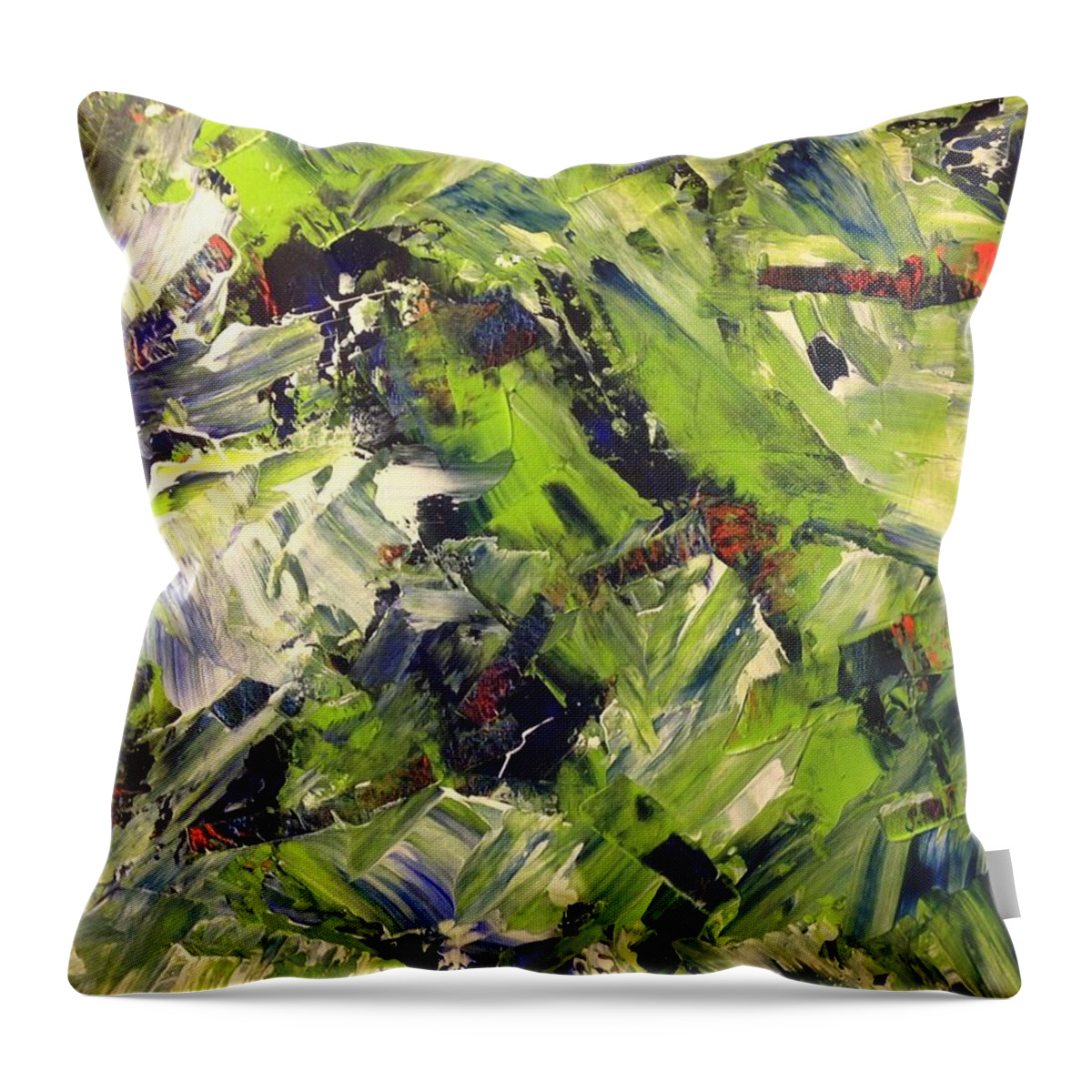 Abstract Painting Throw Pillow featuring the painting In abstraction - GBWo No.1 by Desmond Raymond
