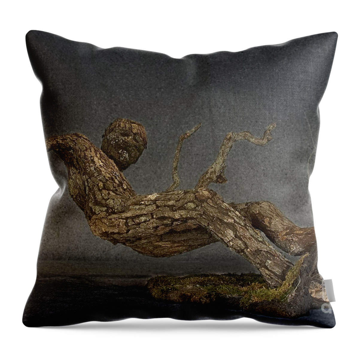 Groot Throw Pillow featuring the mixed media In An Instant a sculpture by Adam Long by Adam Long
