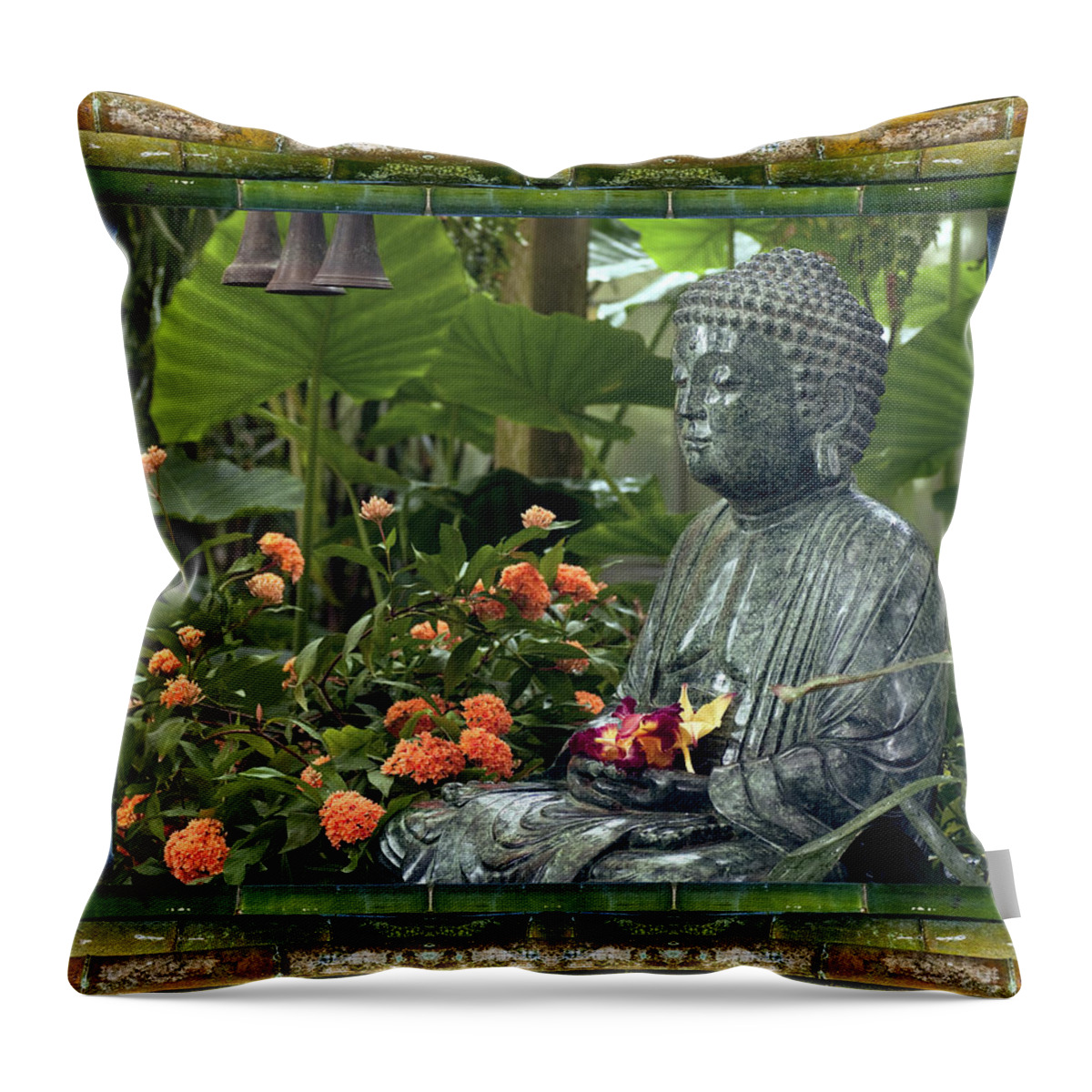 Mandalas Throw Pillow featuring the photograph In Repose by Bell And Todd