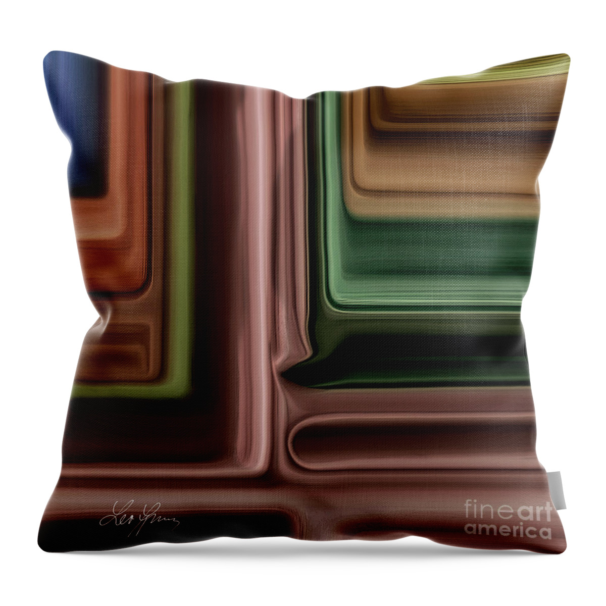 Archive Throw Pillow featuring the digital art In The Archive by Leo Symon