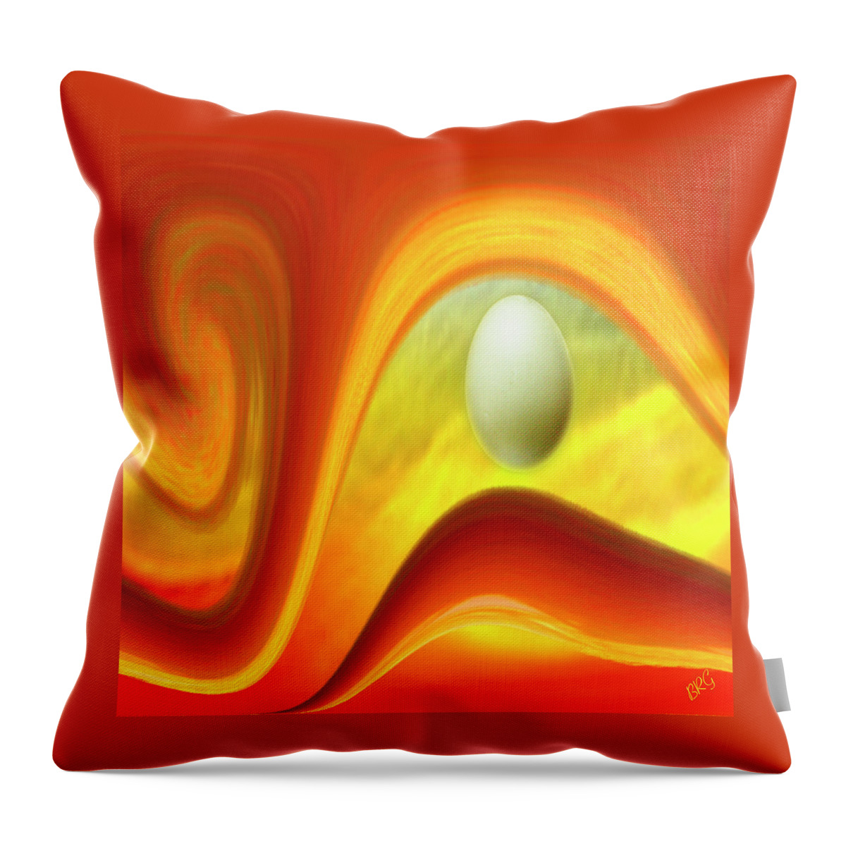 Surreal Throw Pillow featuring the digital art In The Beginning by Ben and Raisa Gertsberg