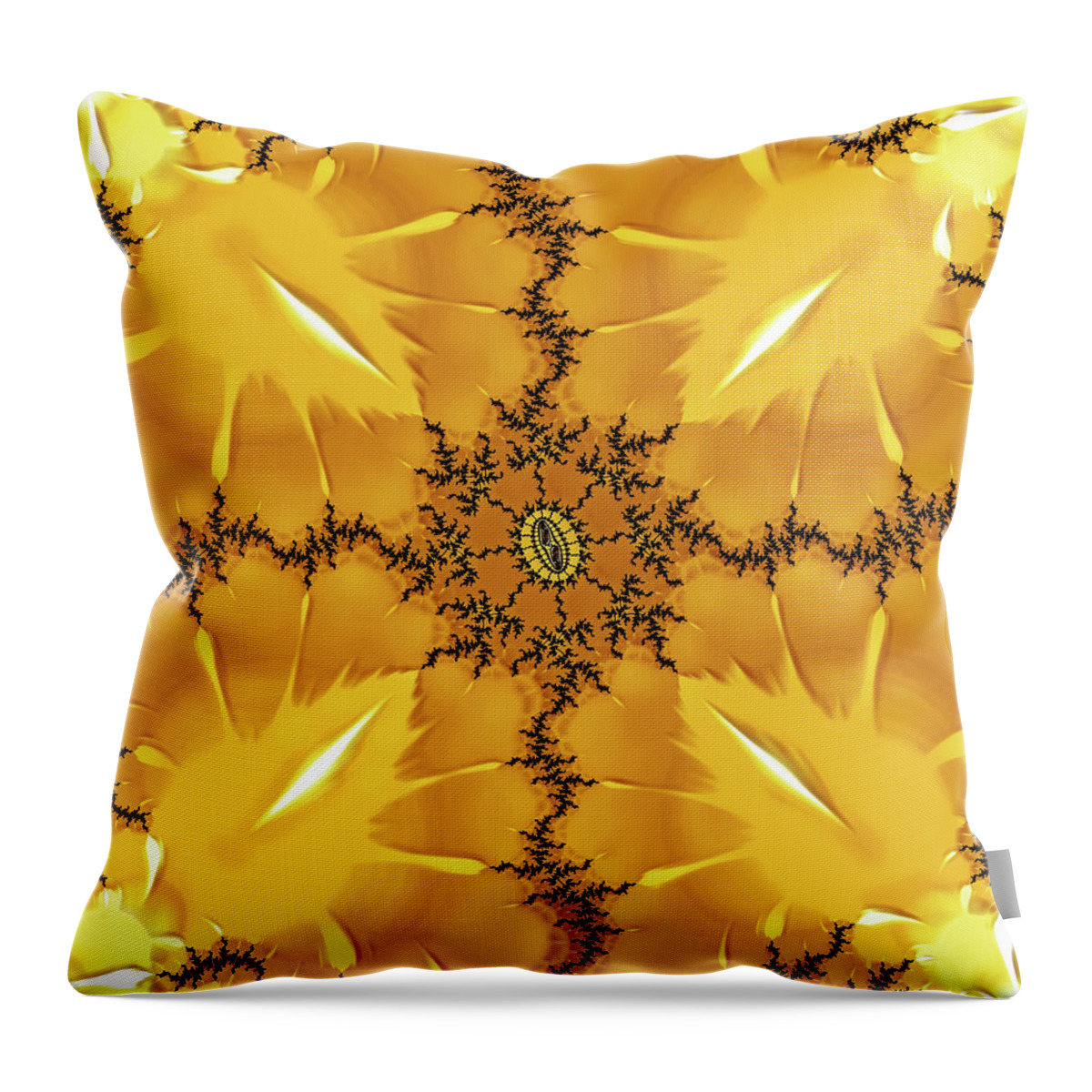 Abstract Throw Pillow featuring the digital art In The Beginning Sepia by DiDesigns Graphics