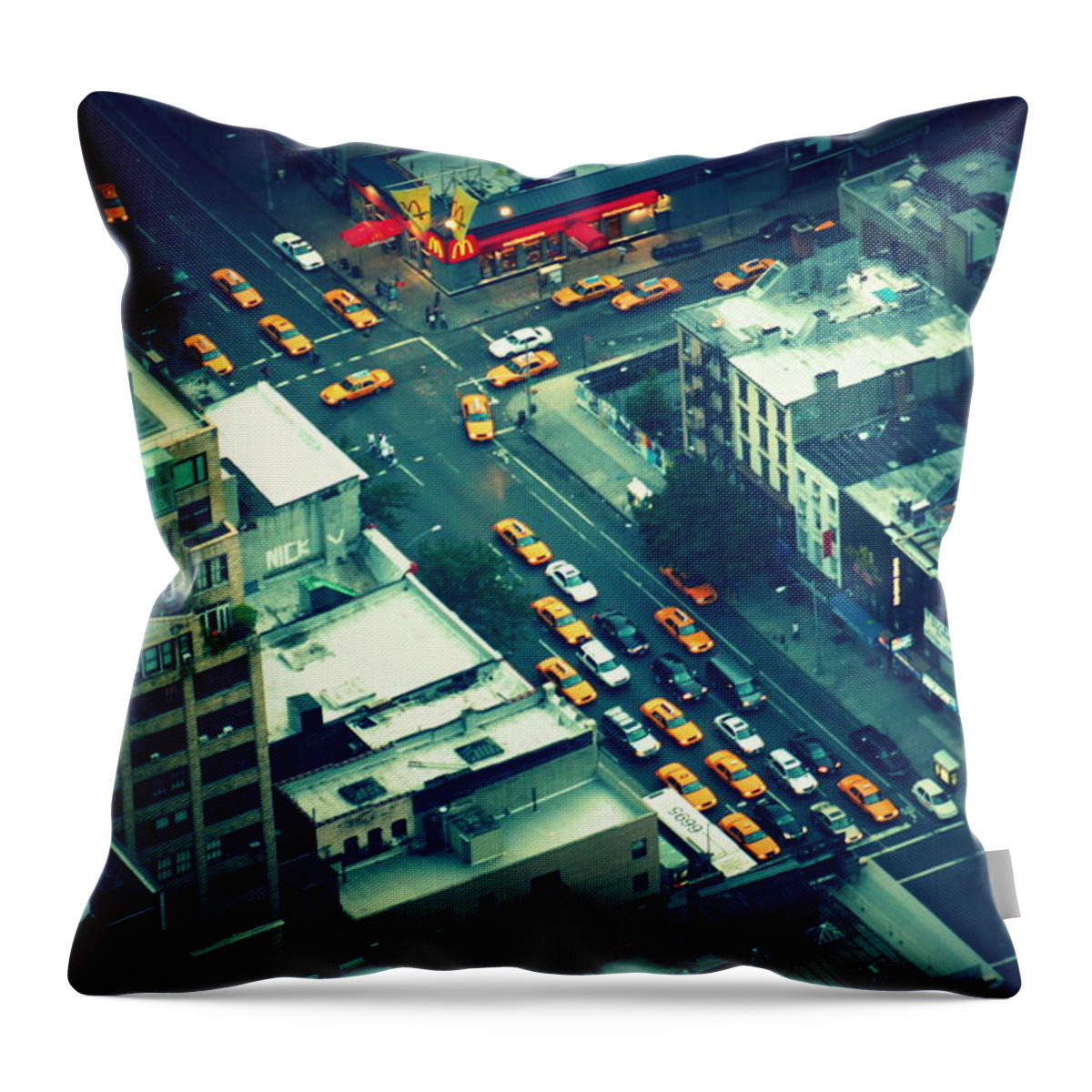 Above Throw Pillow featuring the photograph In The City That Never by Beatriz Festa