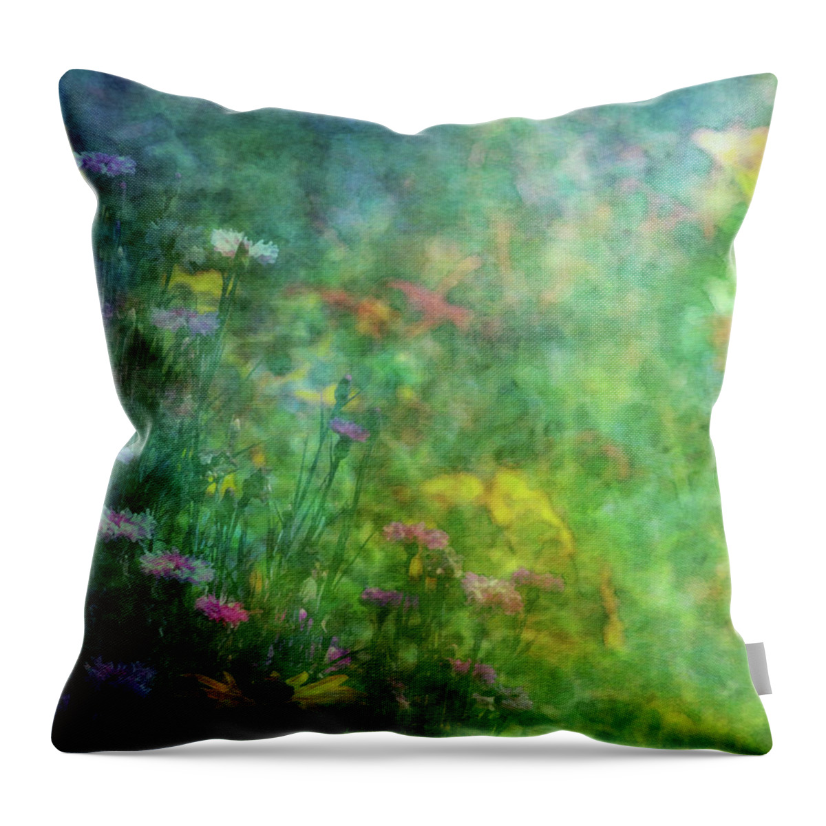 Impressionist Throw Pillow featuring the photograph In The Garden 2296 IDP_2 by Steven Ward