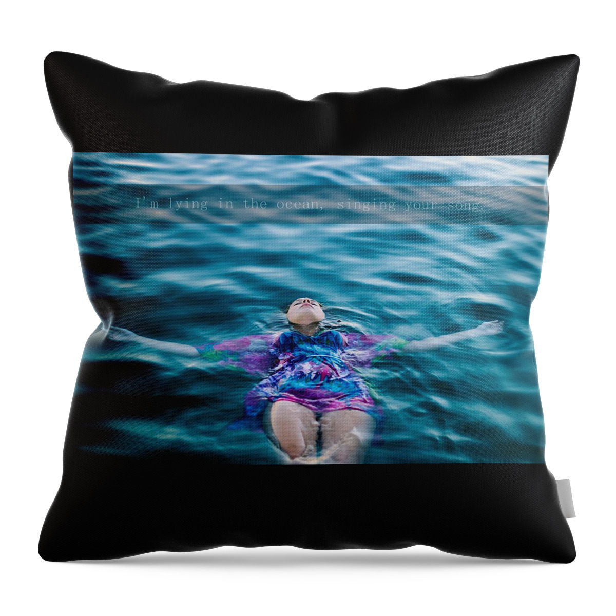Girl Throw Pillow featuring the photograph In the ocean by Irma Vargic