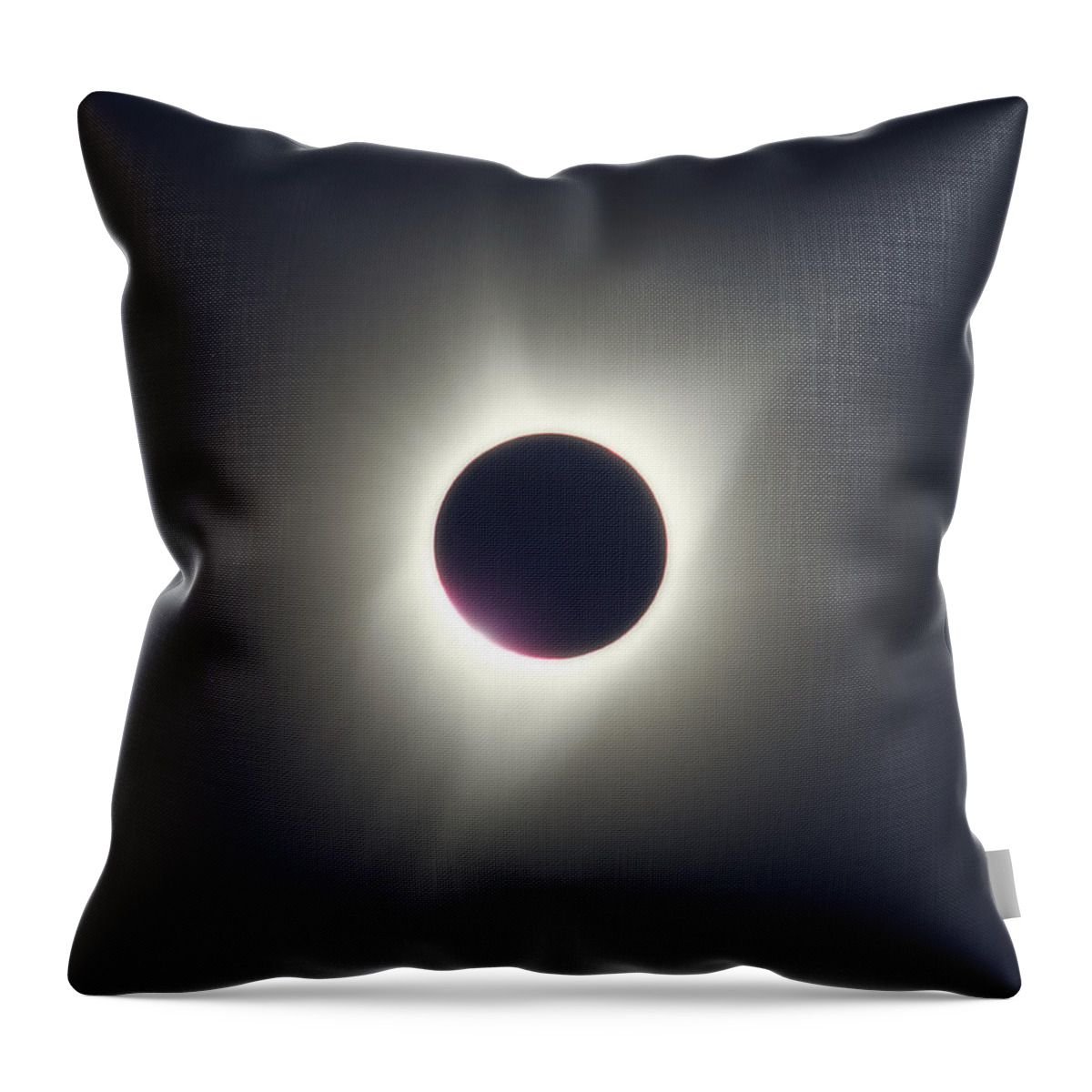 Darin Volpe Nature Throw Pillow featuring the photograph In The Shadow of the Moon -- 2017 Solar Eclipse in Independence, Oregon by Darin Volpe