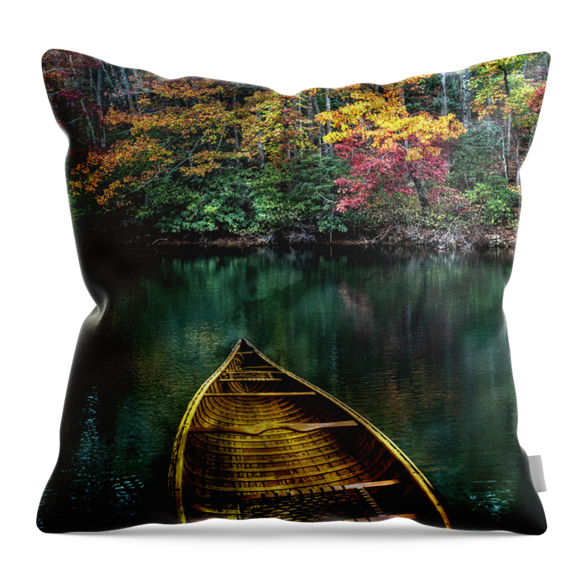 Appalachia Throw Pillow featuring the photograph In the Still of the Morning by Debra and Dave Vanderlaan