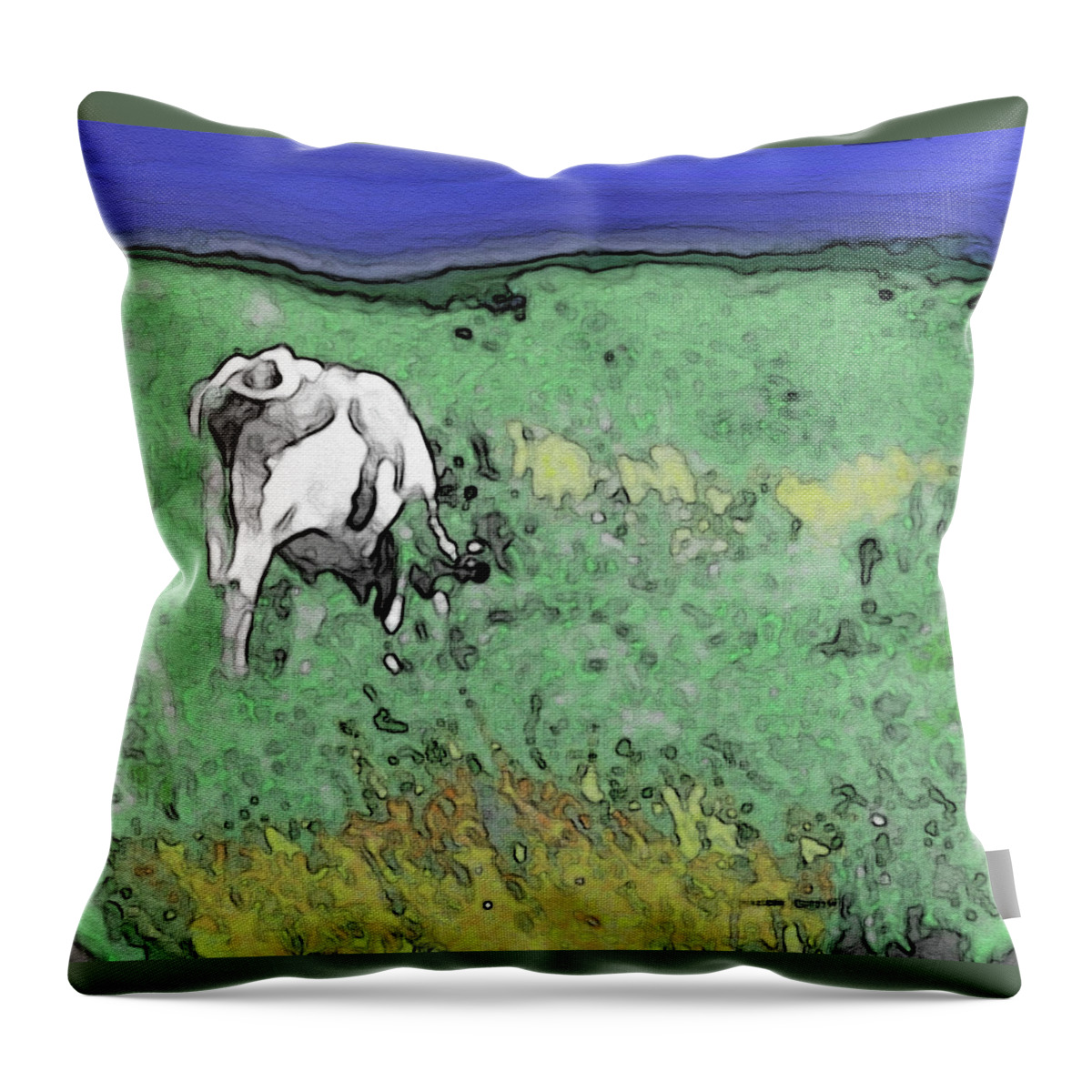 Abstract Throw Pillow featuring the photograph In the Sweet Fields by Lenore Senior