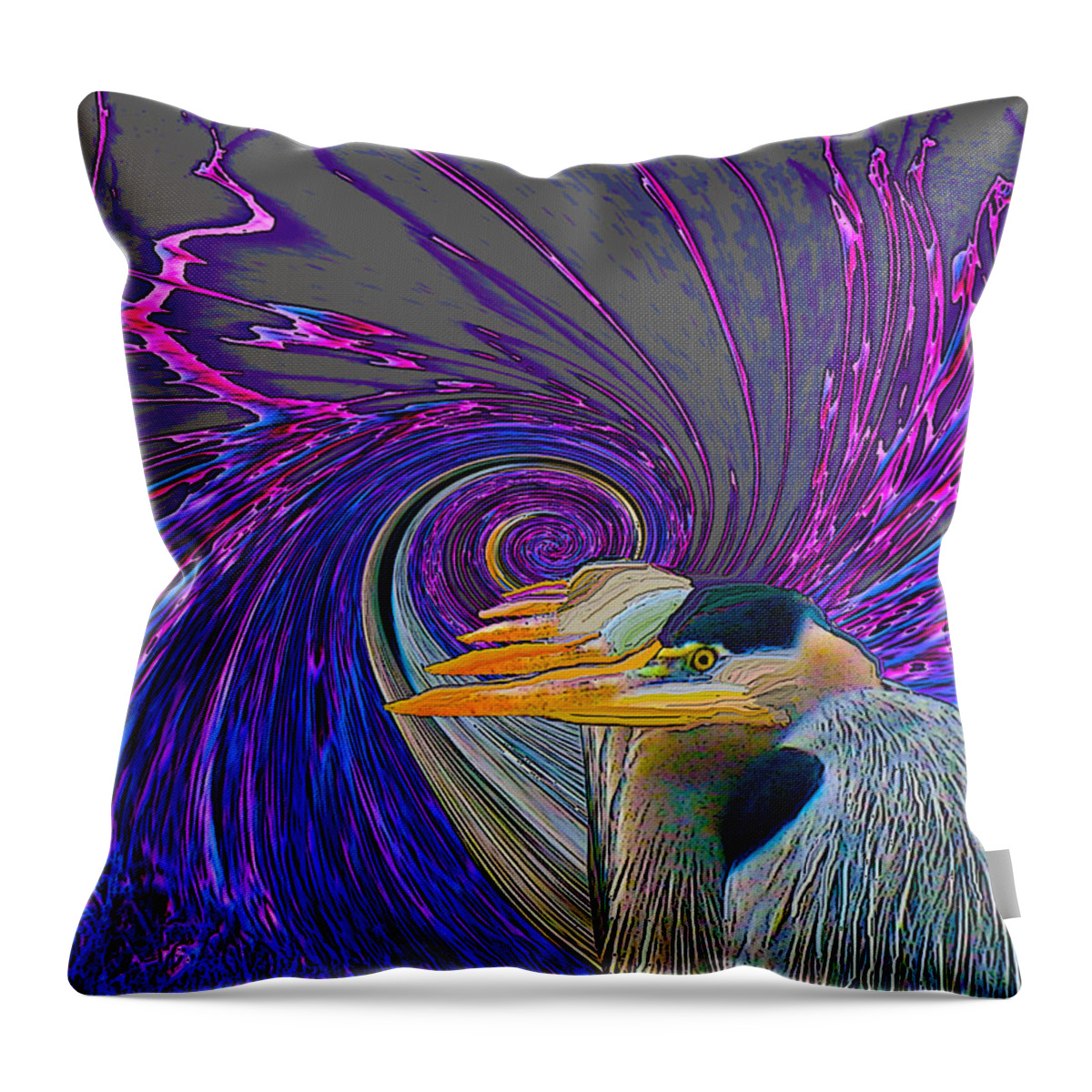 Contemporary Throw Pillow featuring the digital art In The Zone by Phillip Mossbarger