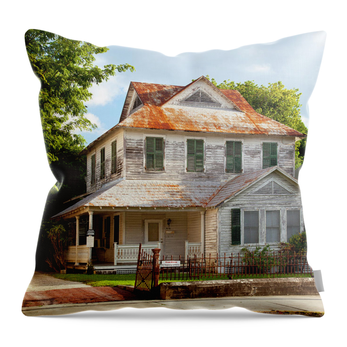 Home Throw Pillow featuring the photograph In Transition Key West Florida by Michelle Constantine