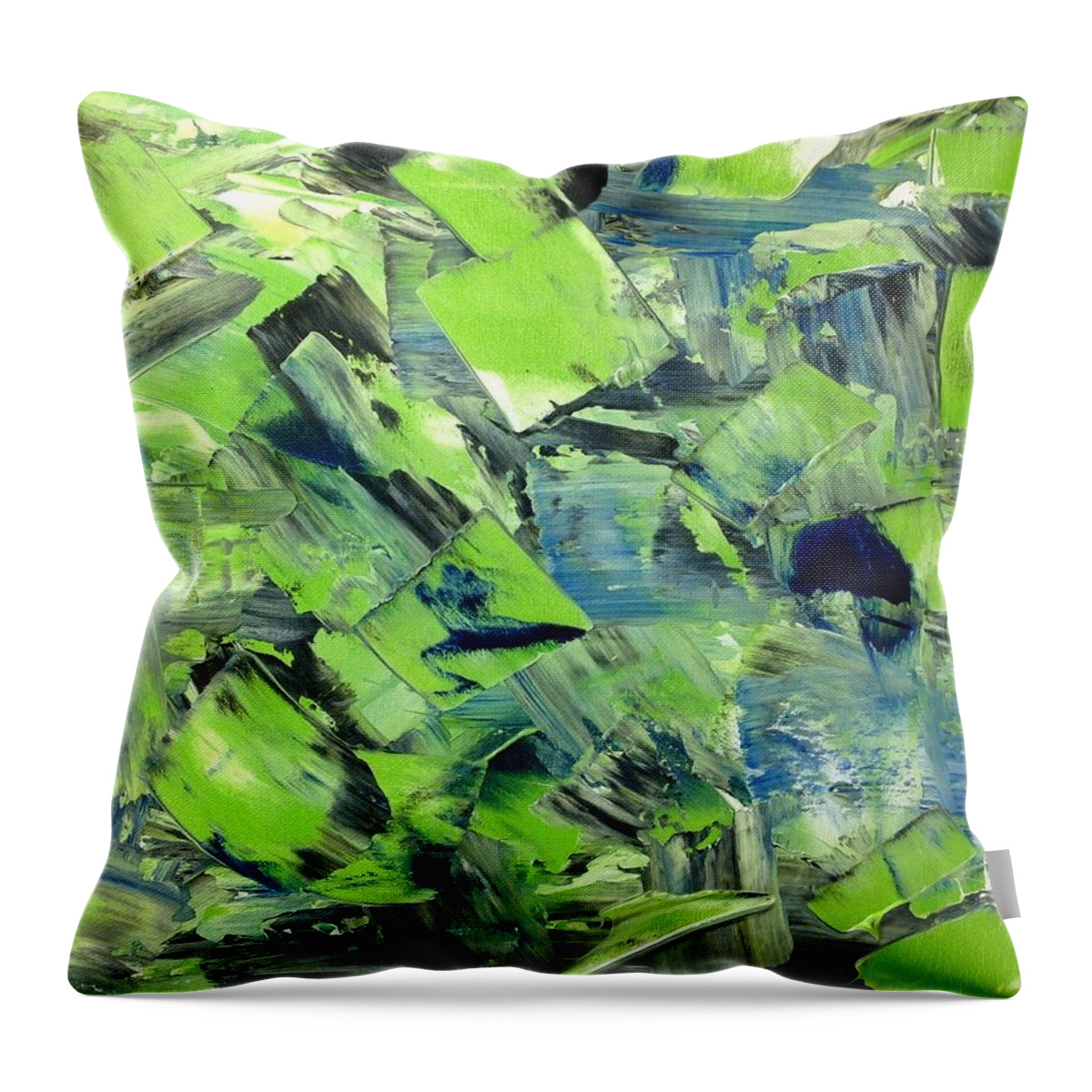 Abstract Painting Throw Pillow featuring the painting Inabstraction - GBWB No.1 by Desmond Raymond