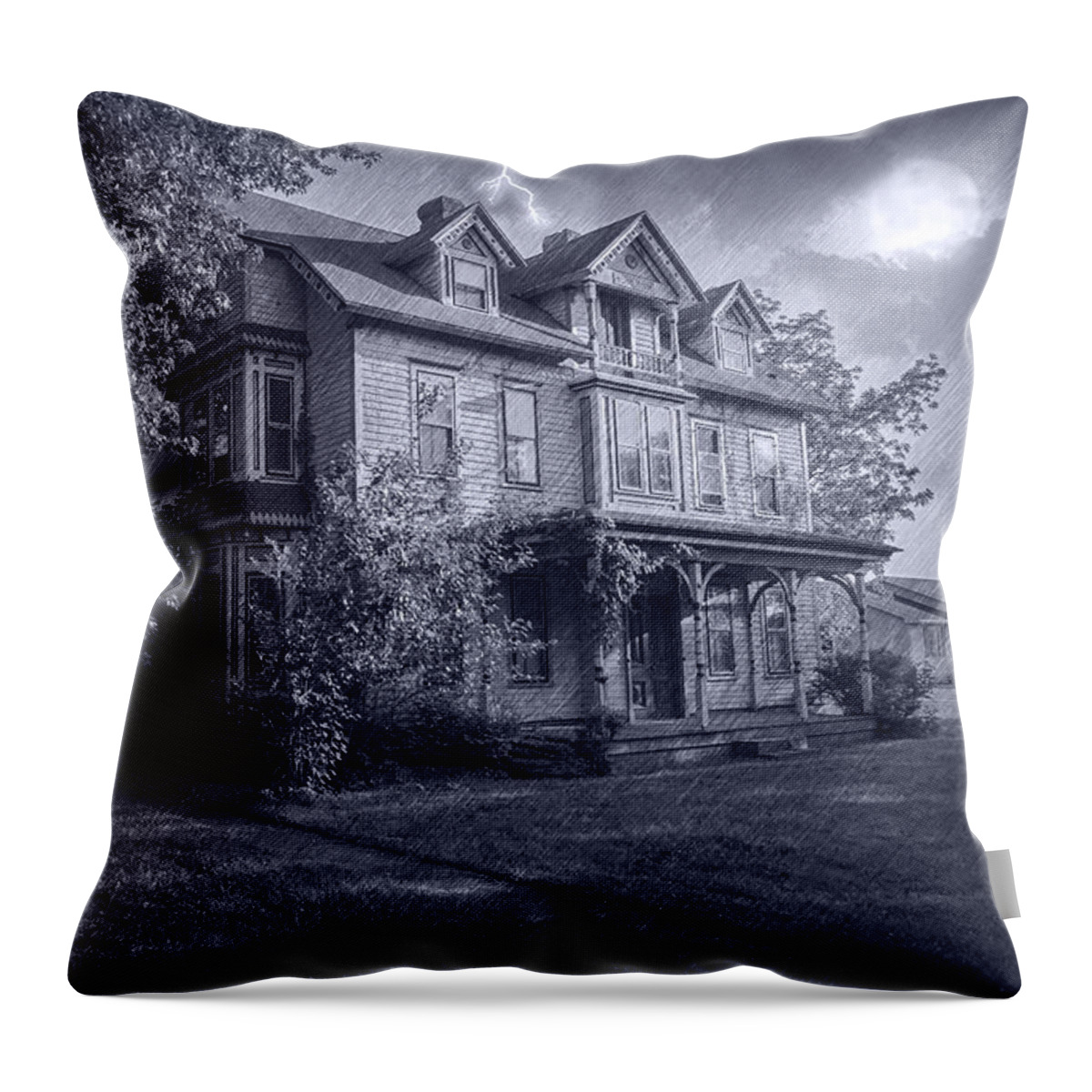 2d Throw Pillow featuring the photograph Inclement by Brian Wallace