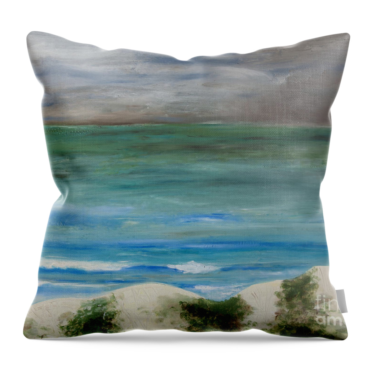 Storm Throw Pillow featuring the digital art Incoming Weather by Shelley Myers