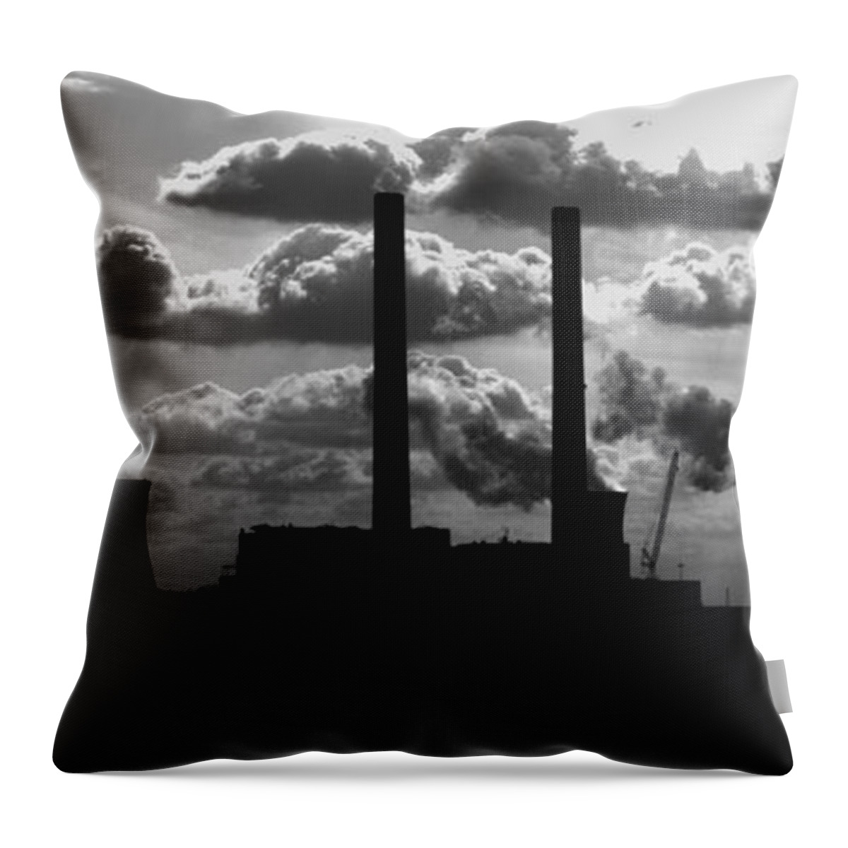 Factory Throw Pillow featuring the photograph Industrial Night by James L Bartlett