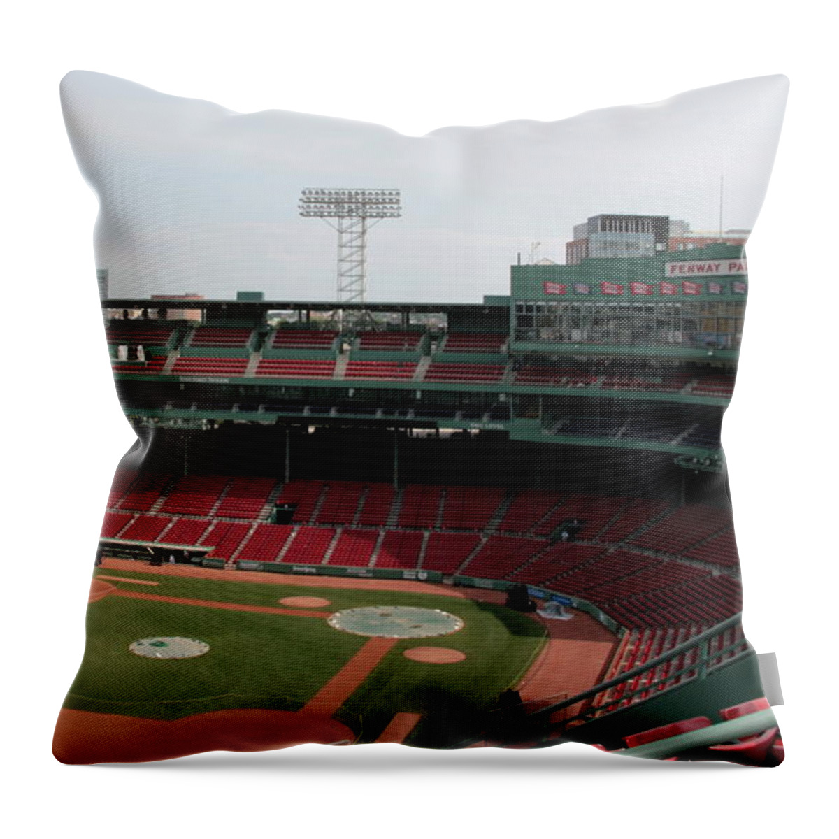 Fenway Park Throw Pillow featuring the photograph Infield by Jonathan Harper