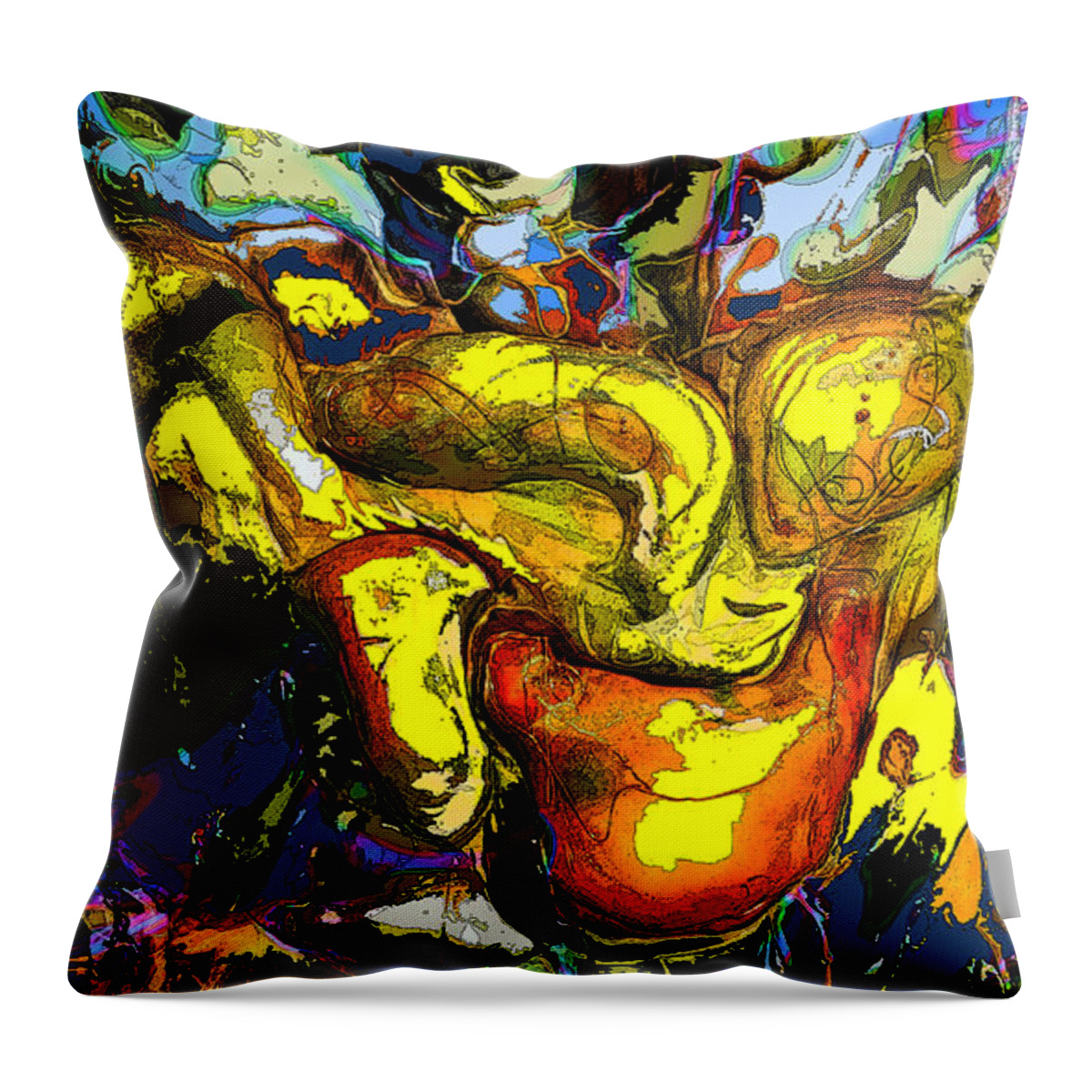 Abstract Throw Pillow featuring the digital art Infinite Complexity One by Ian MacDonald