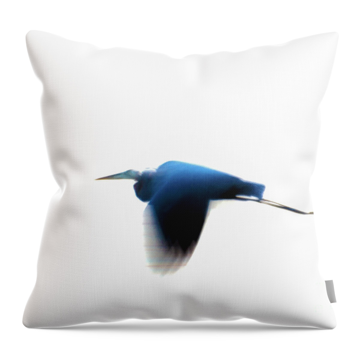 Heron Throw Pillow featuring the photograph Inflight by William Norton