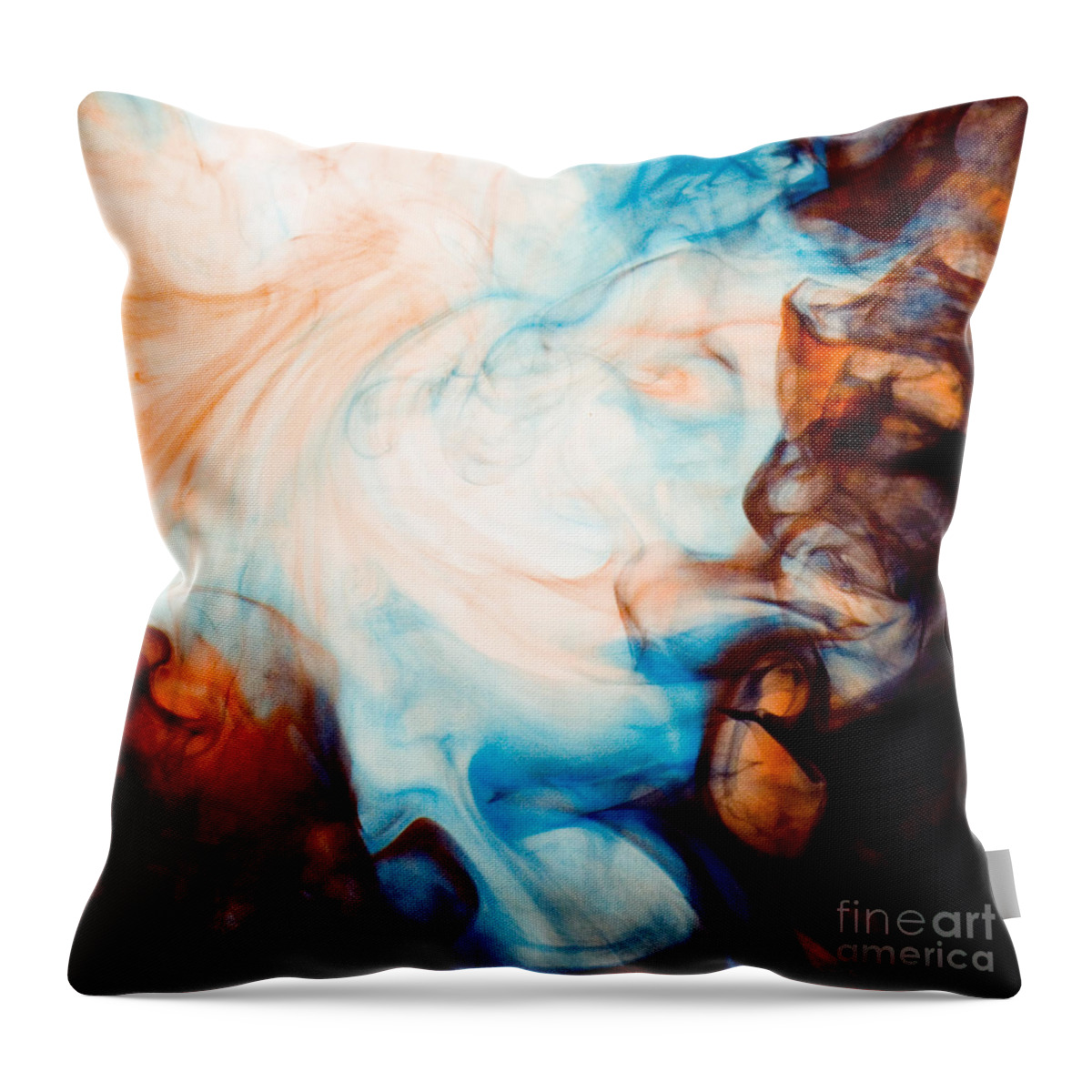 Ink Throw Pillow featuring the photograph Ink Swirls 001 by Clayton Bastiani