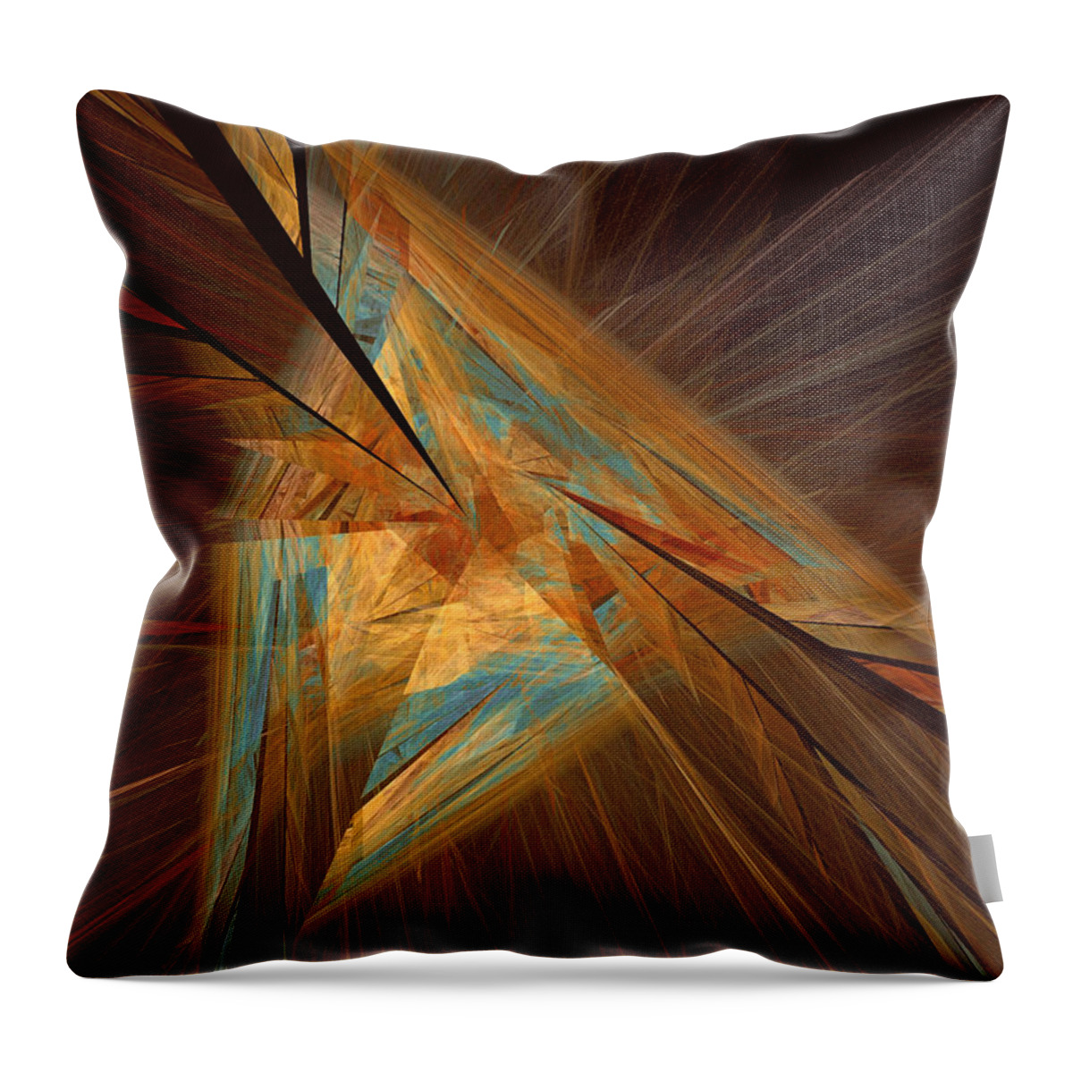 Abstract Throw Pillow featuring the digital art Inlaid by Rein Nomm