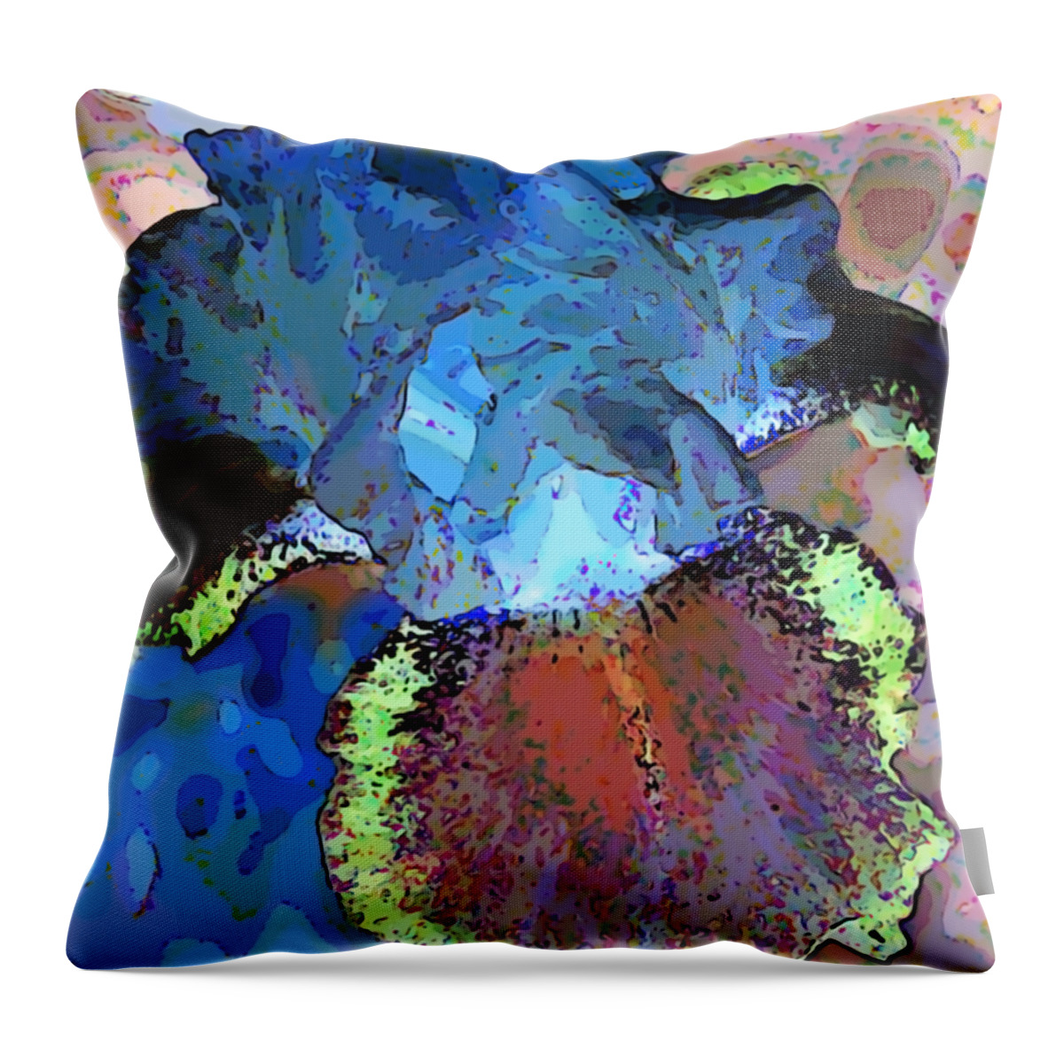 Iris Throw Pillow featuring the photograph Inner Iris by Angelina Tamez