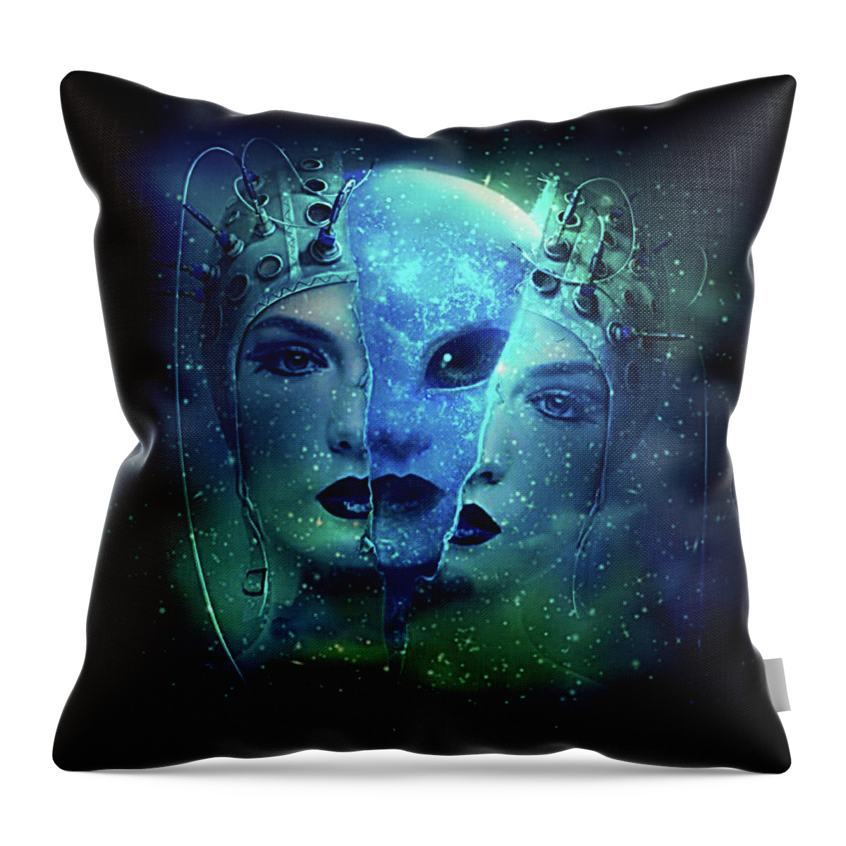 Intergalatic Throw Pillow featuring the digital art Interstellar by Kathy Kelly