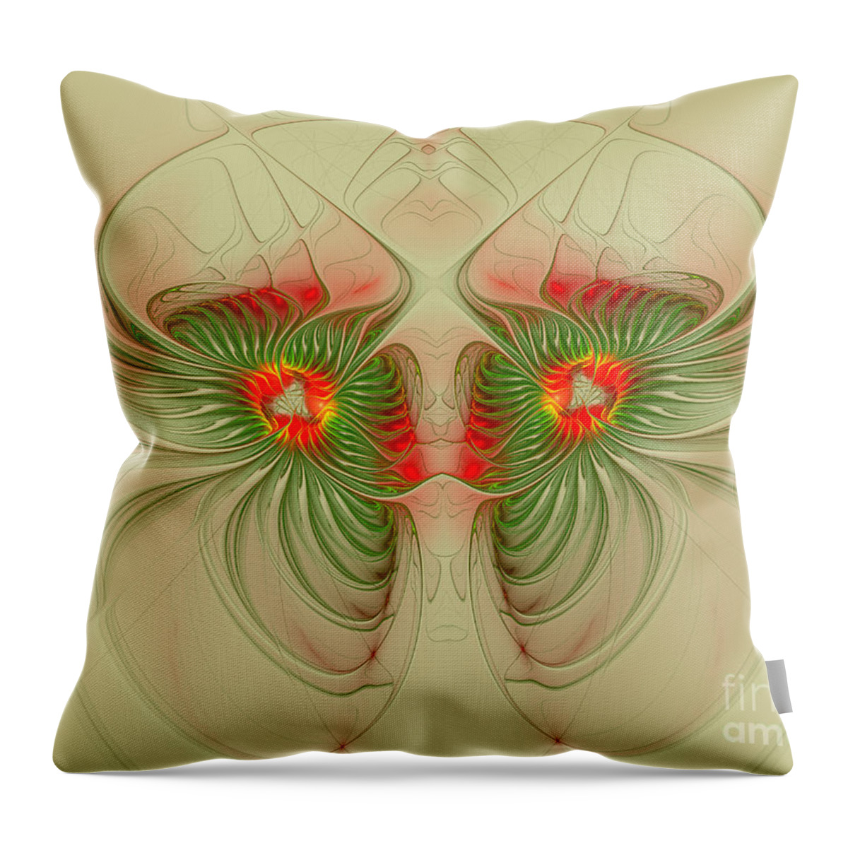 Digital Throw Pillow featuring the digital art Inner Vision by Deborah Benoit
