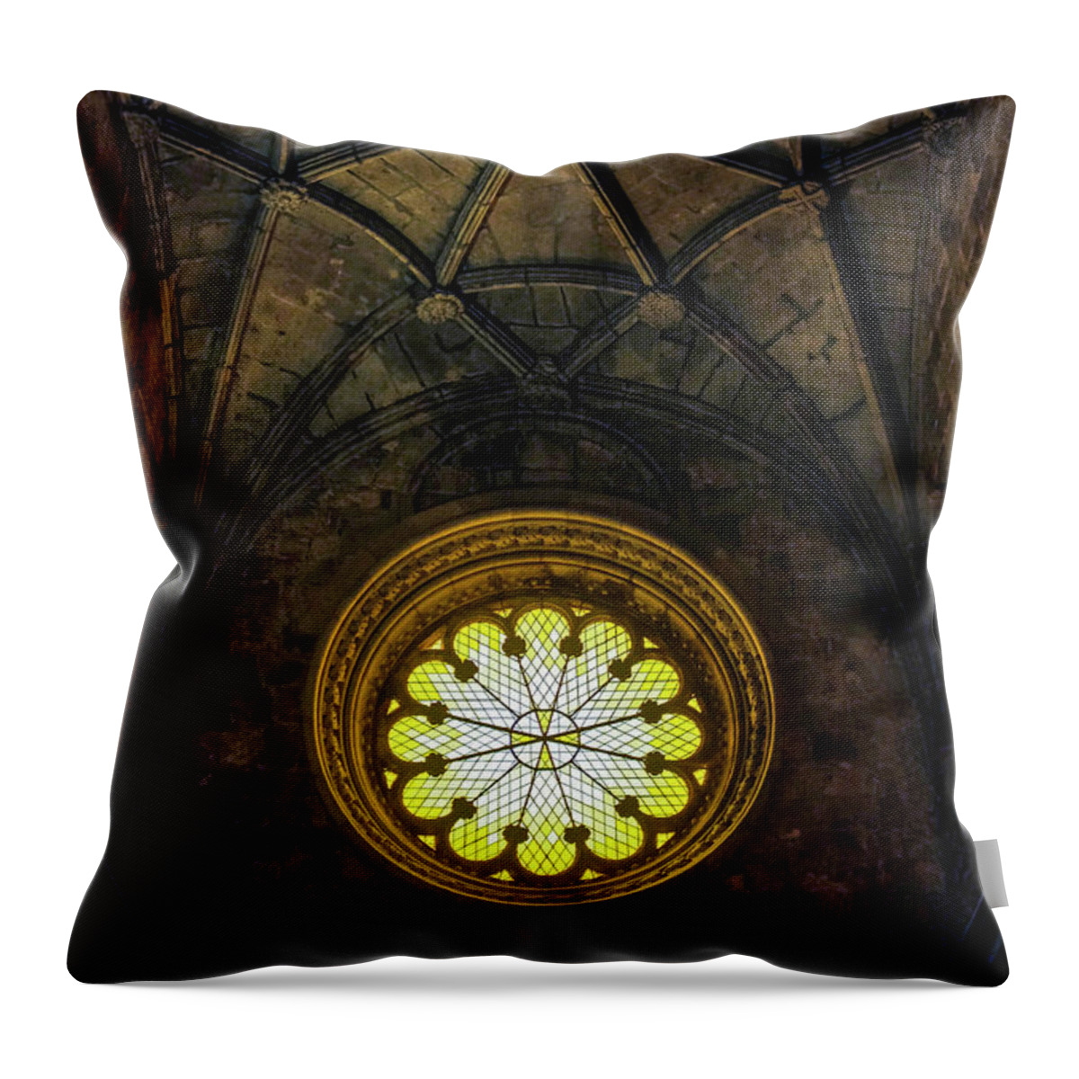 Lisbon Throw Pillow featuring the photograph Inside Jeronimos by Carlos Caetano