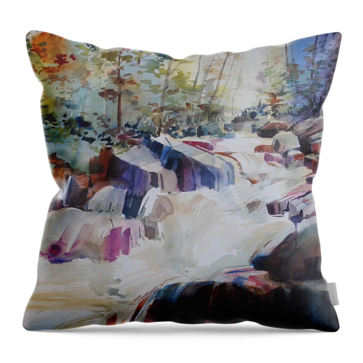 Up Country Throw Pillow featuring the painting Inspiration Point by P Anthony Visco