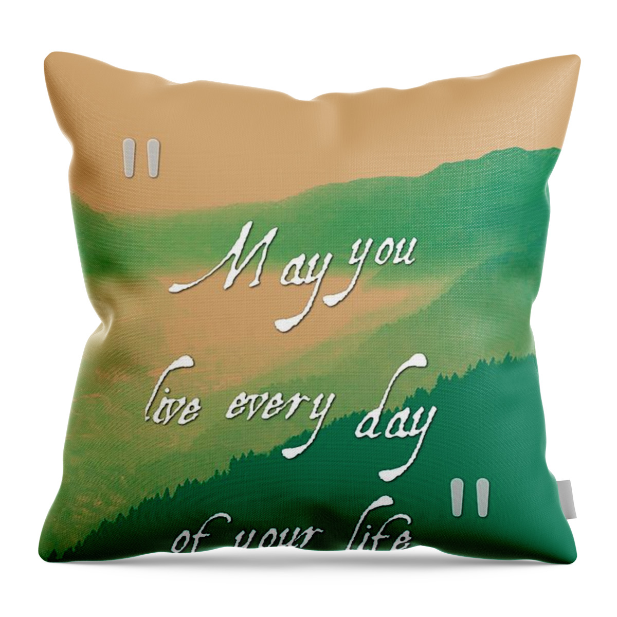 Motivational Throw Pillow featuring the painting Inspirational Timeless Quotes - Jonathan Swift by Celestial Images
