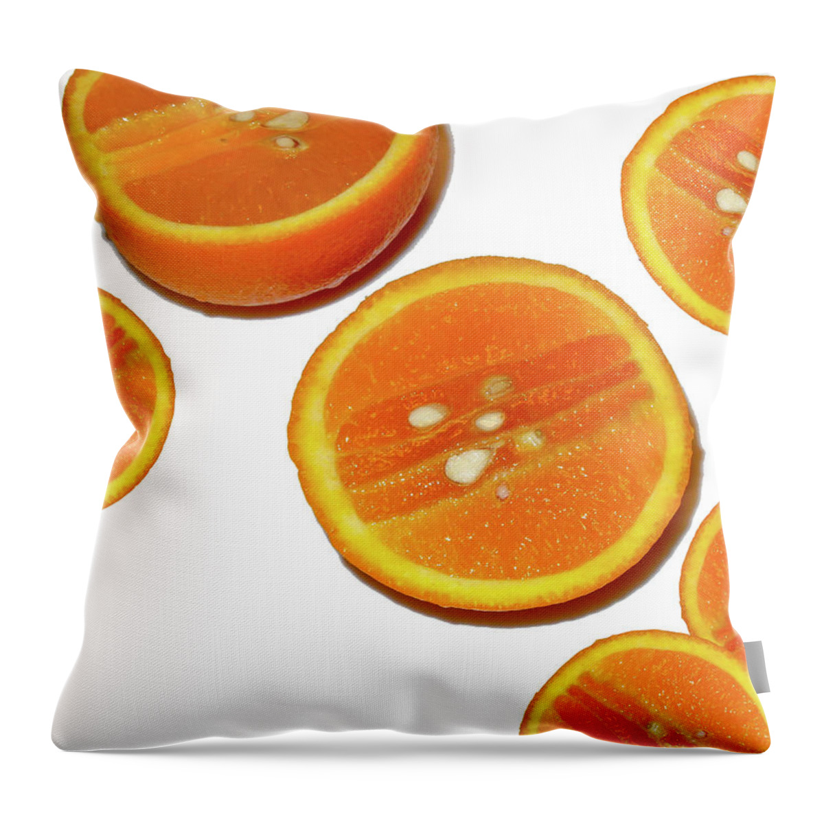 Orange Throw Pillow featuring the digital art Interior Arrangement by Lynda Lehmann