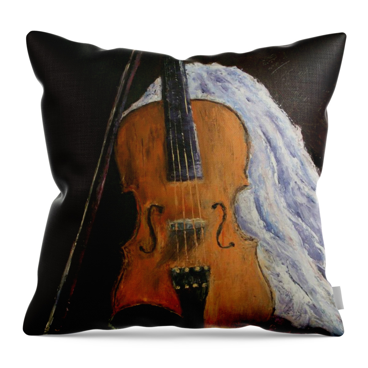 Original Throw Pillow featuring the painting Intermission by Stephen King