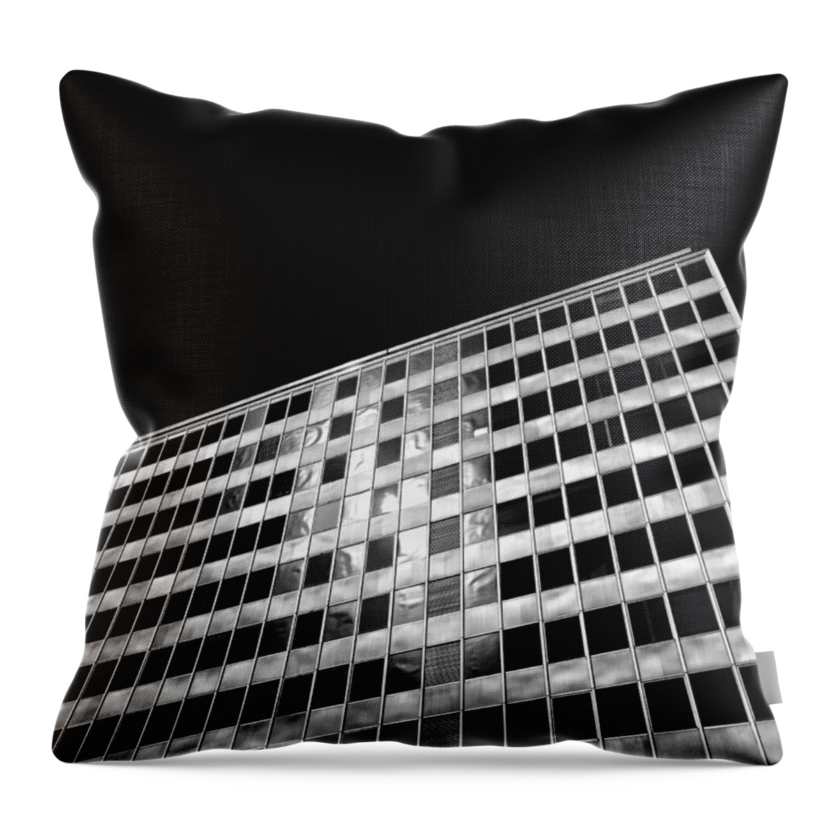 Architecture Throw Pillow featuring the photograph International Noir I by Mark David Gerson