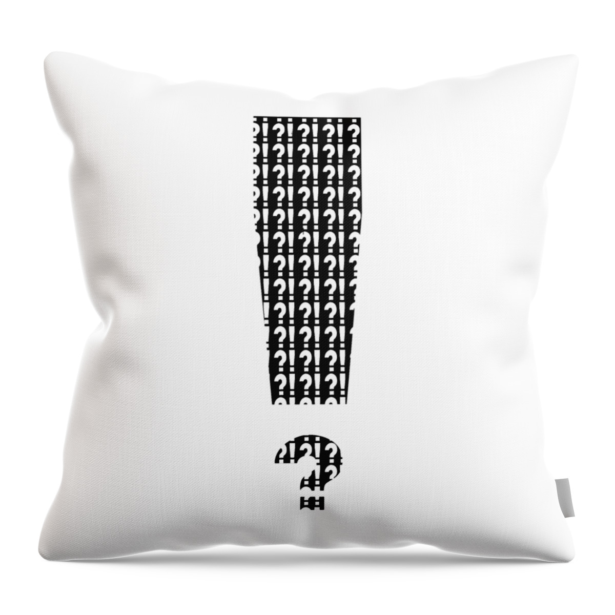 2d Throw Pillow featuring the photograph Interrobang 3 by Brian Wallace