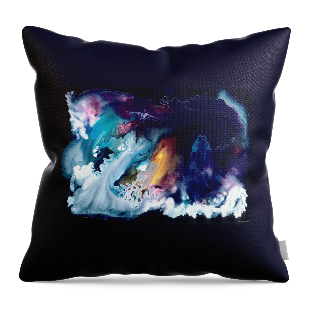 Spiritual Throw Pillow featuring the painting Interstellar Fusion by Lee Pantas
