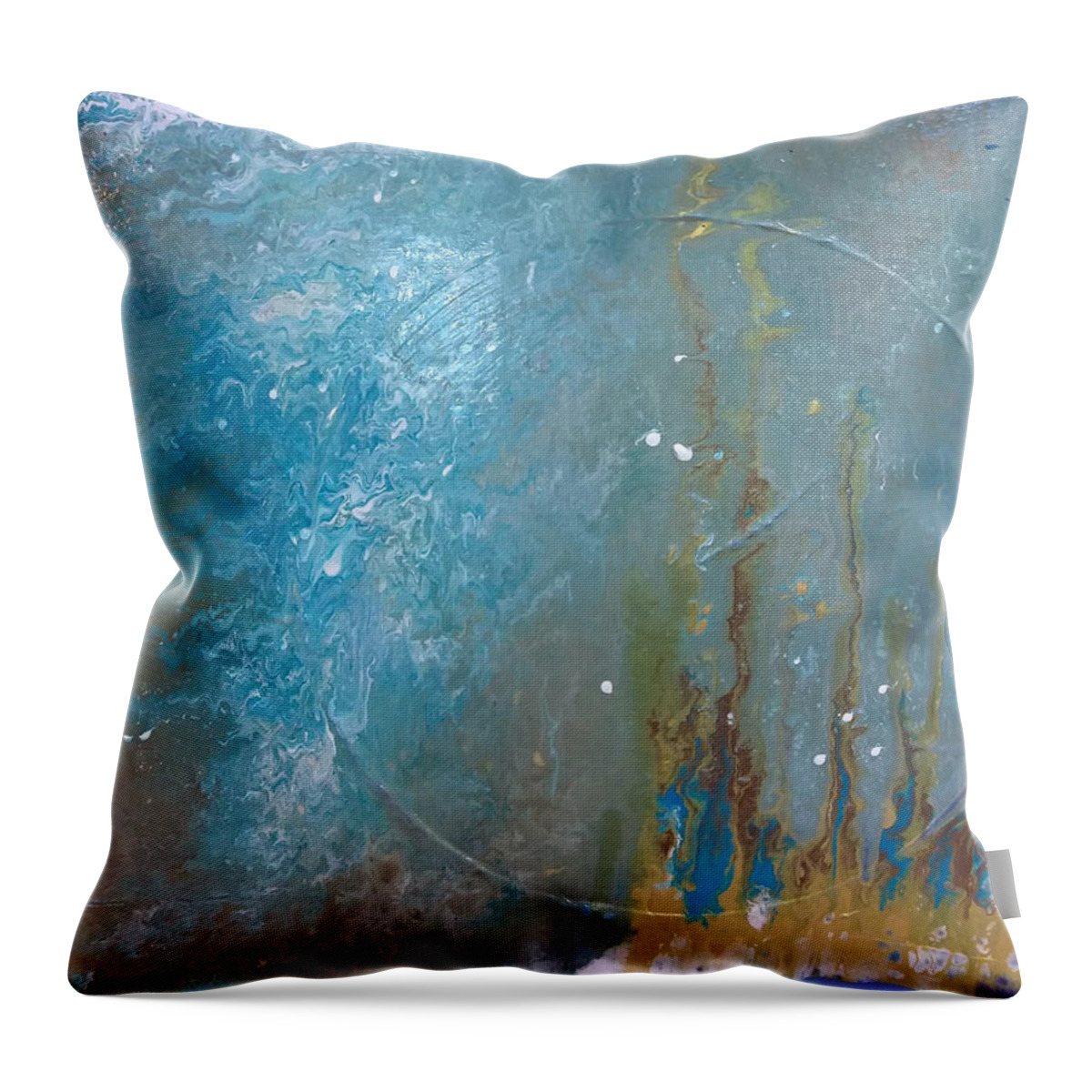 Deep Throw Pillow featuring the painting Into the Deep by Jounda Strong