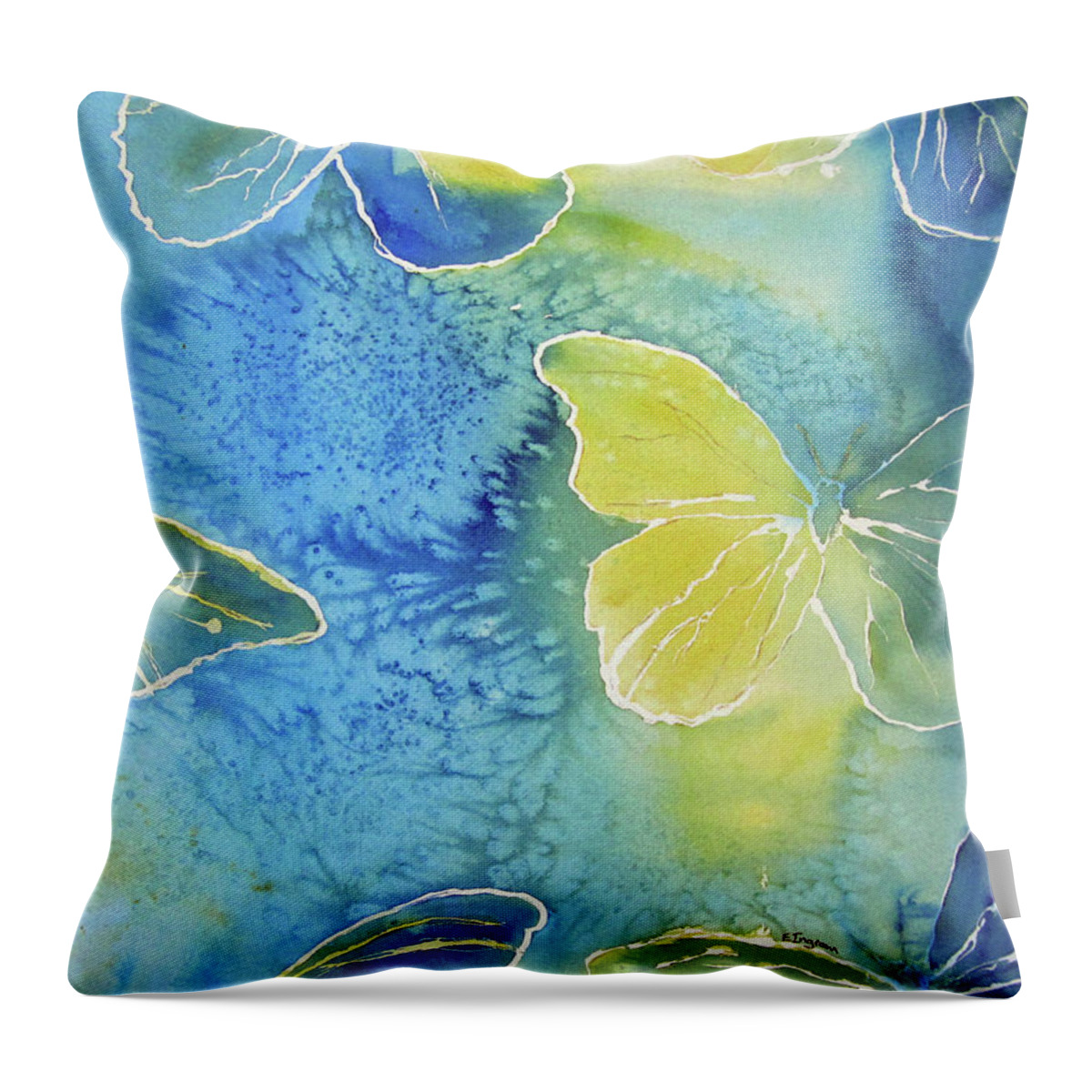 Butterflies Throw Pillow featuring the painting Into the Light by Elvira Ingram