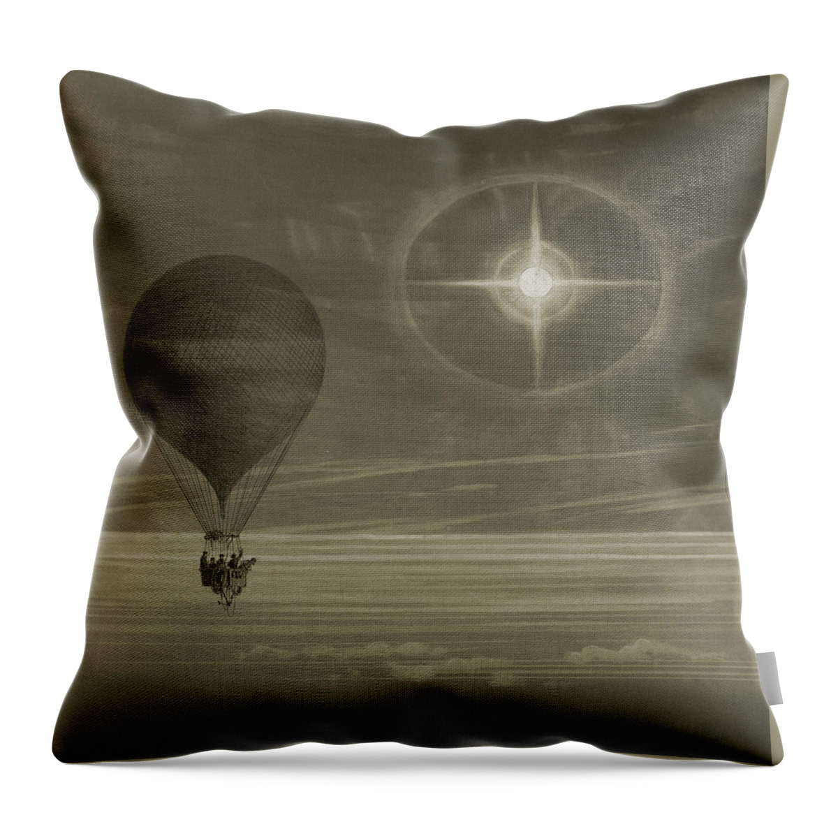  Throw Pillow featuring the drawing Into the night sky by Vintage Pix
