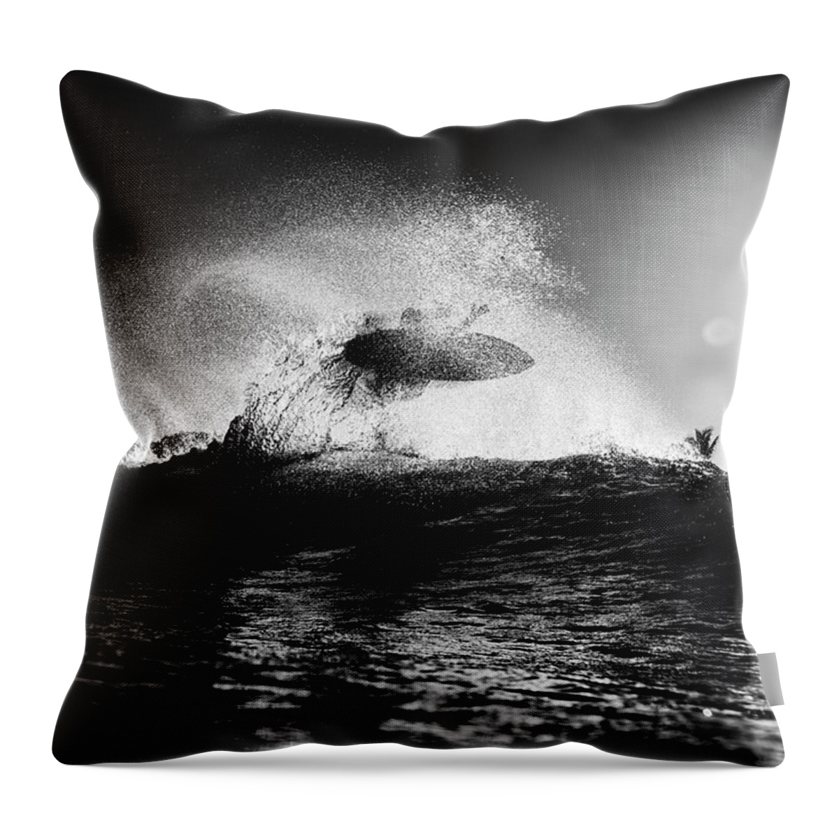 Surfing Throw Pillow featuring the photograph Into The Sun by Nik West
