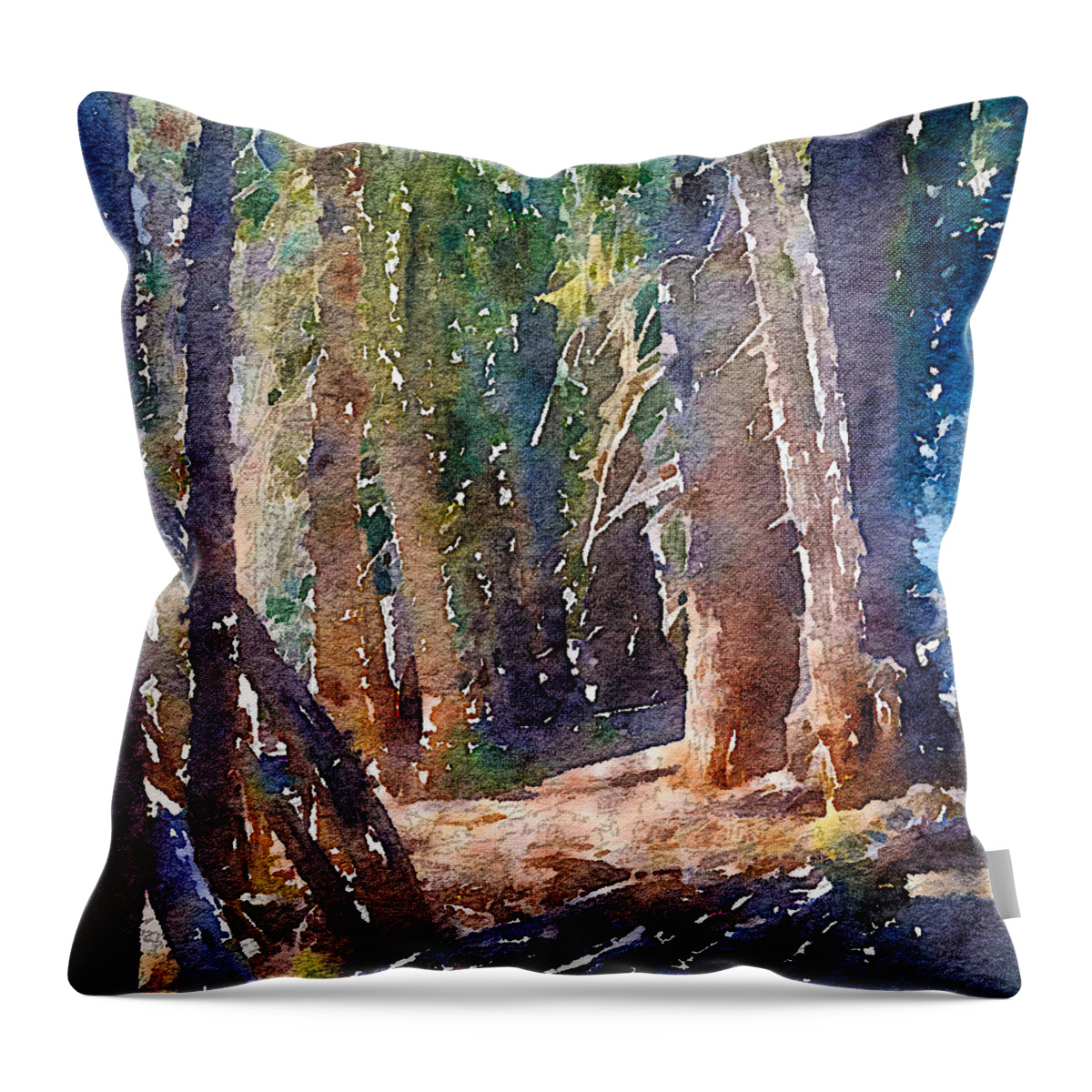 Close-up Throw Pillow featuring the photograph Into the Woods Again by Ronda Broatch