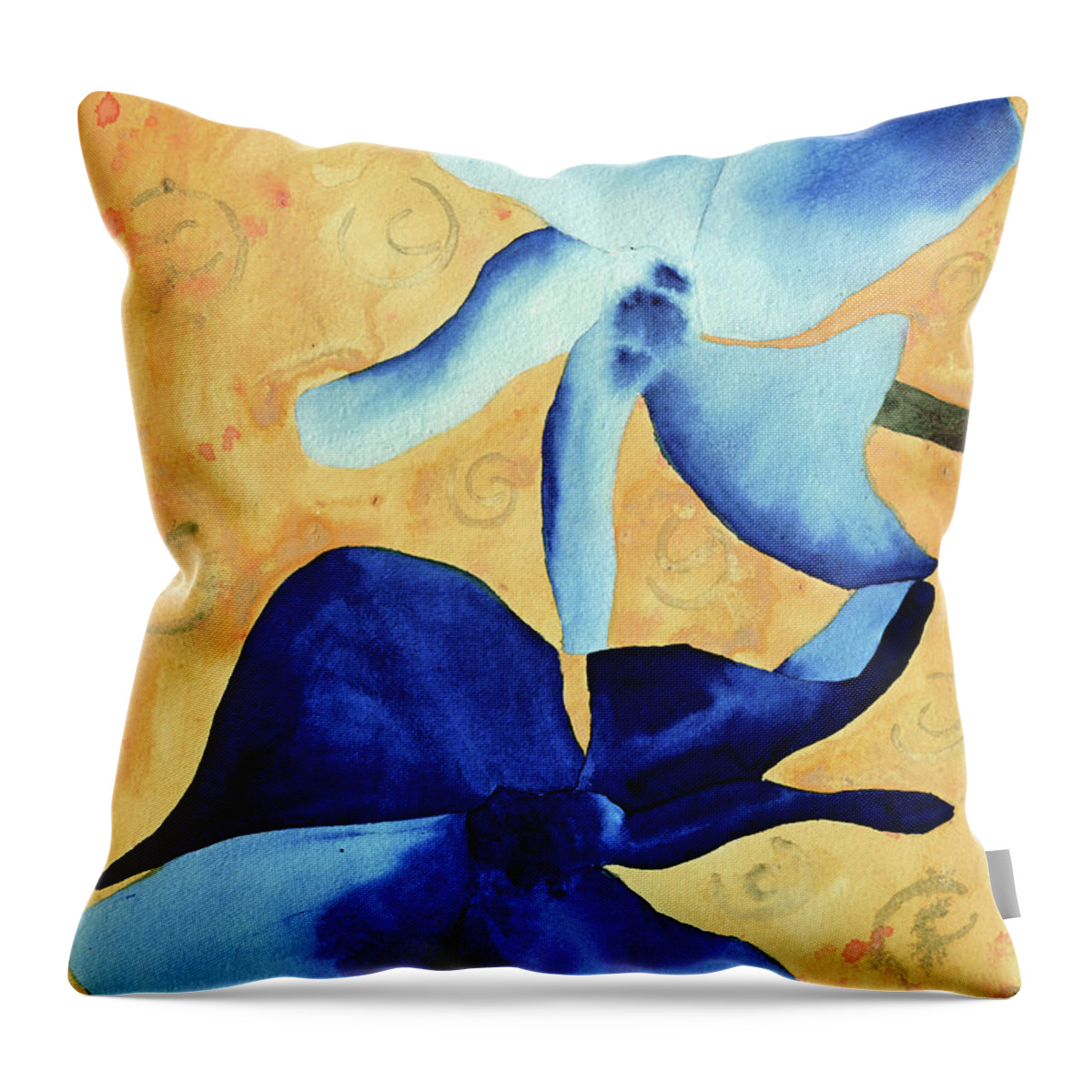 Watercolor Throw Pillow featuring the painting Intoxicating by Ken Powers