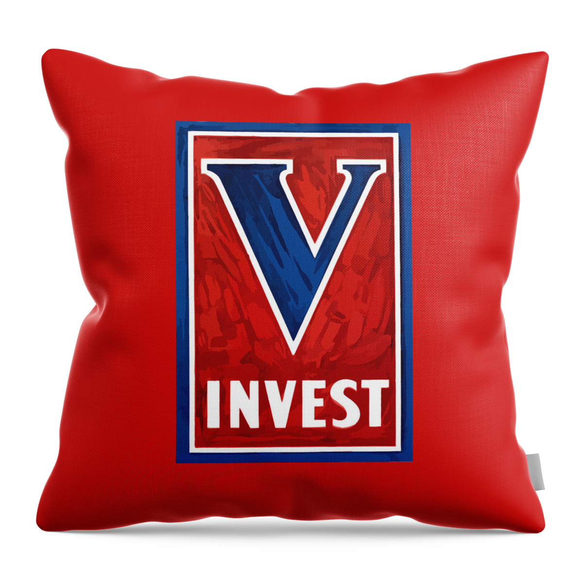 Victory Throw Pillow featuring the painting Invest In Victory - World War 2 by War Is Hell Store