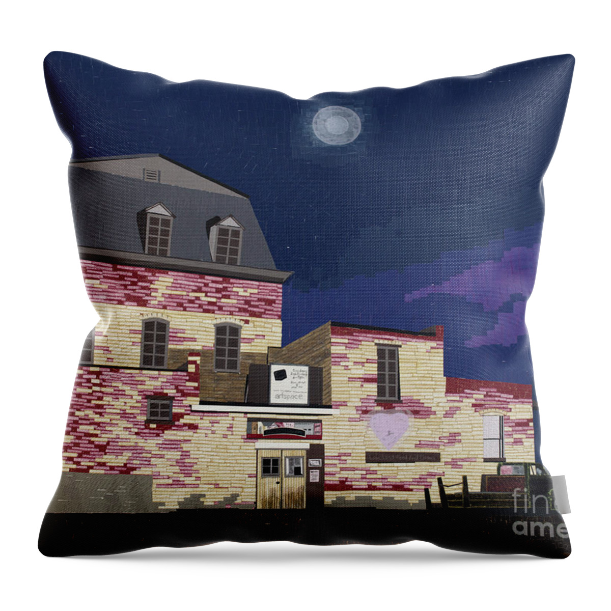 Paper Collage Throw Pillow featuring the mixed media Invoking Revival by Kerri Sewolt