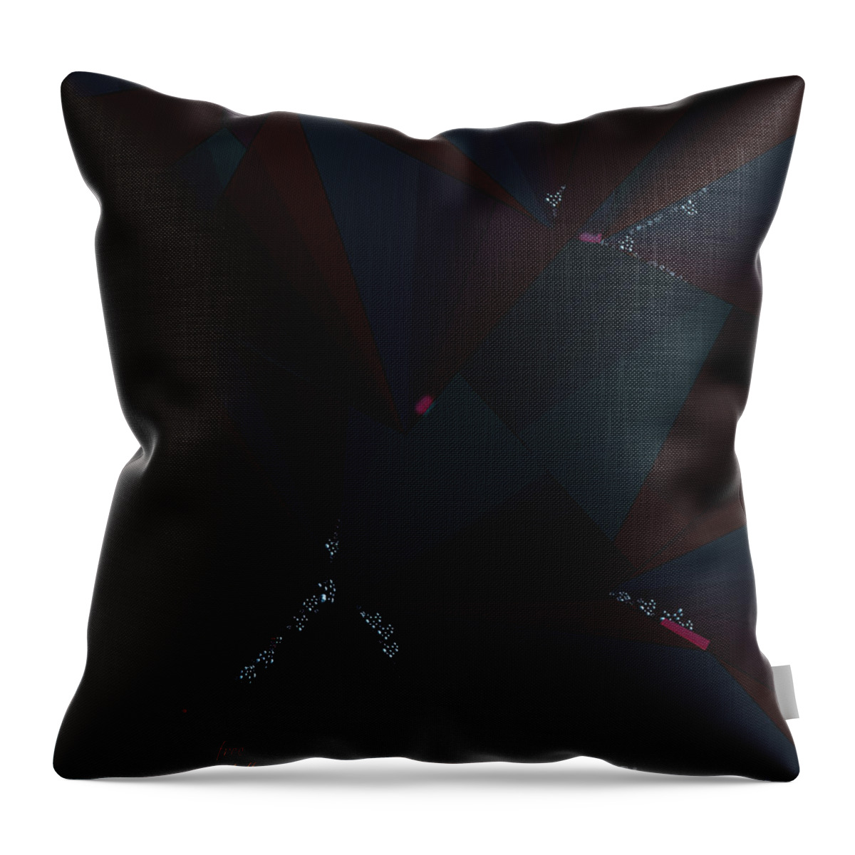 Deep Throw Pillow featuring the digital art Inw_20a6148 Free Fall Drop To Crystal by Kateri Starczewski